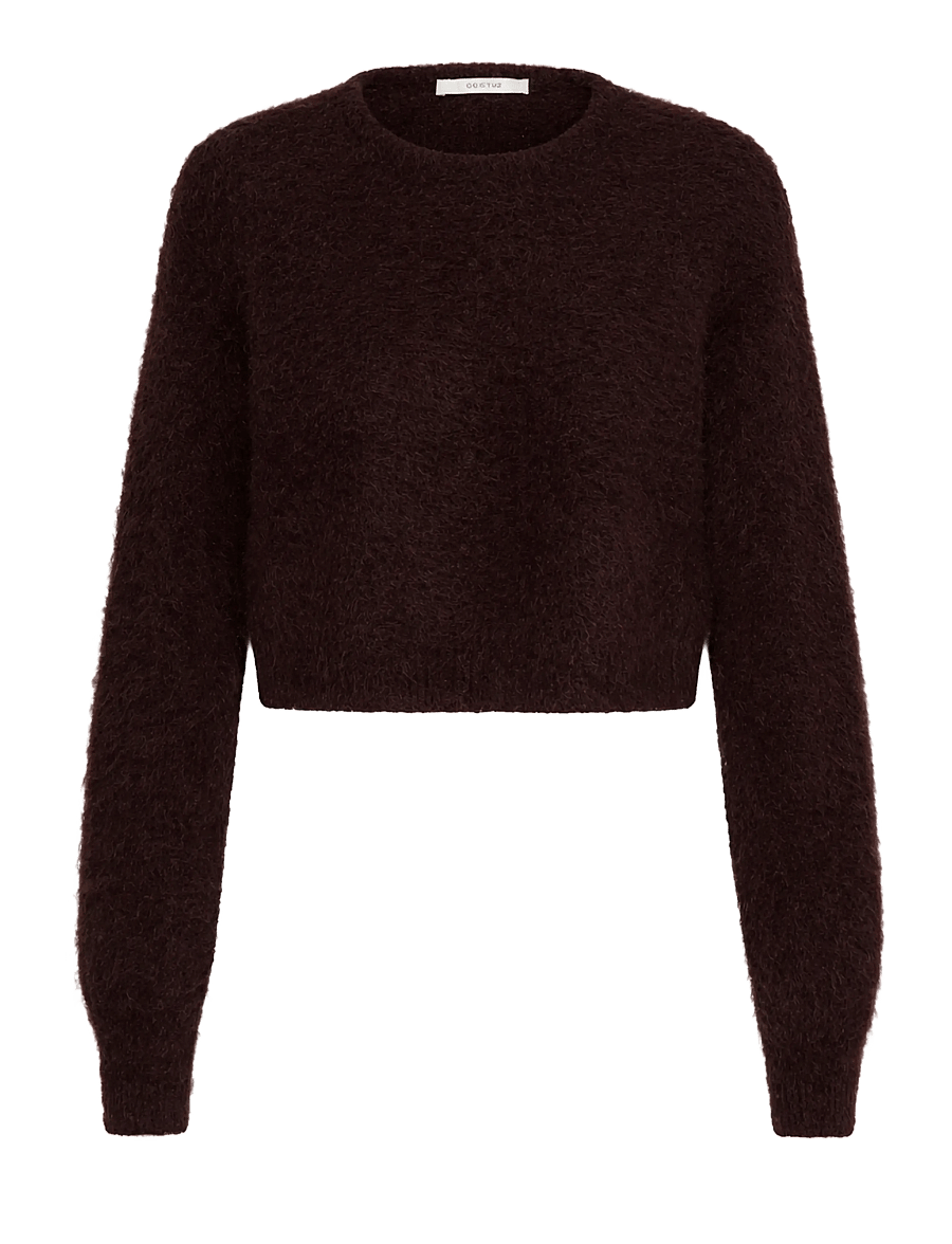 Gestuz - GZdebbie short pullover - džemperi - plum melange - 0