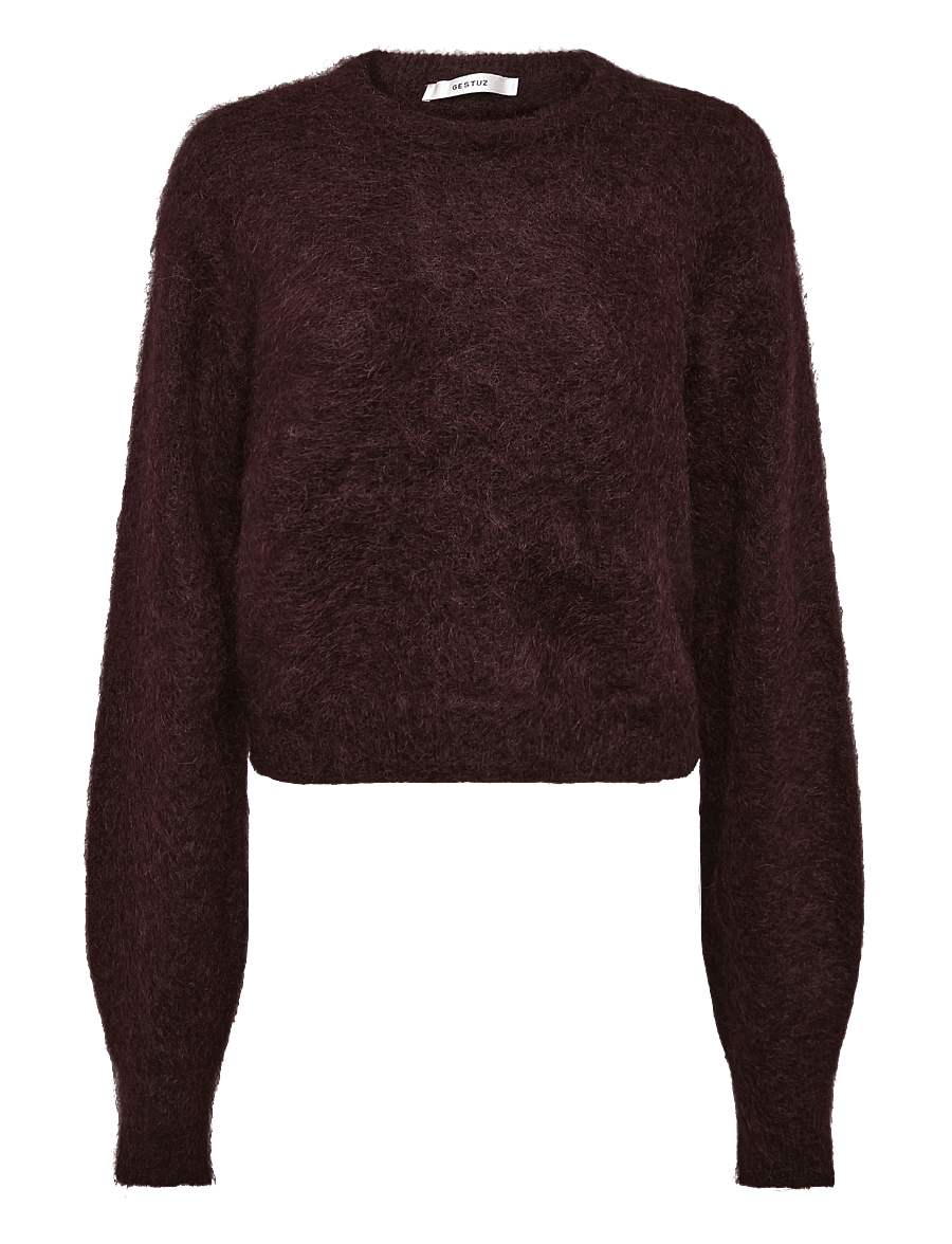 Gestuz - GZdebbie short pullover - pullover - plum melange - 0