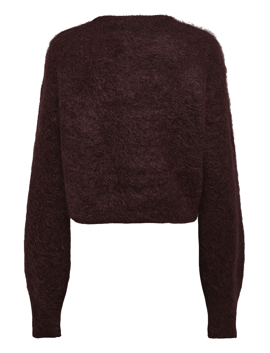 Gestuz - GZdebbie short pullover - pullover - plum melange - 1