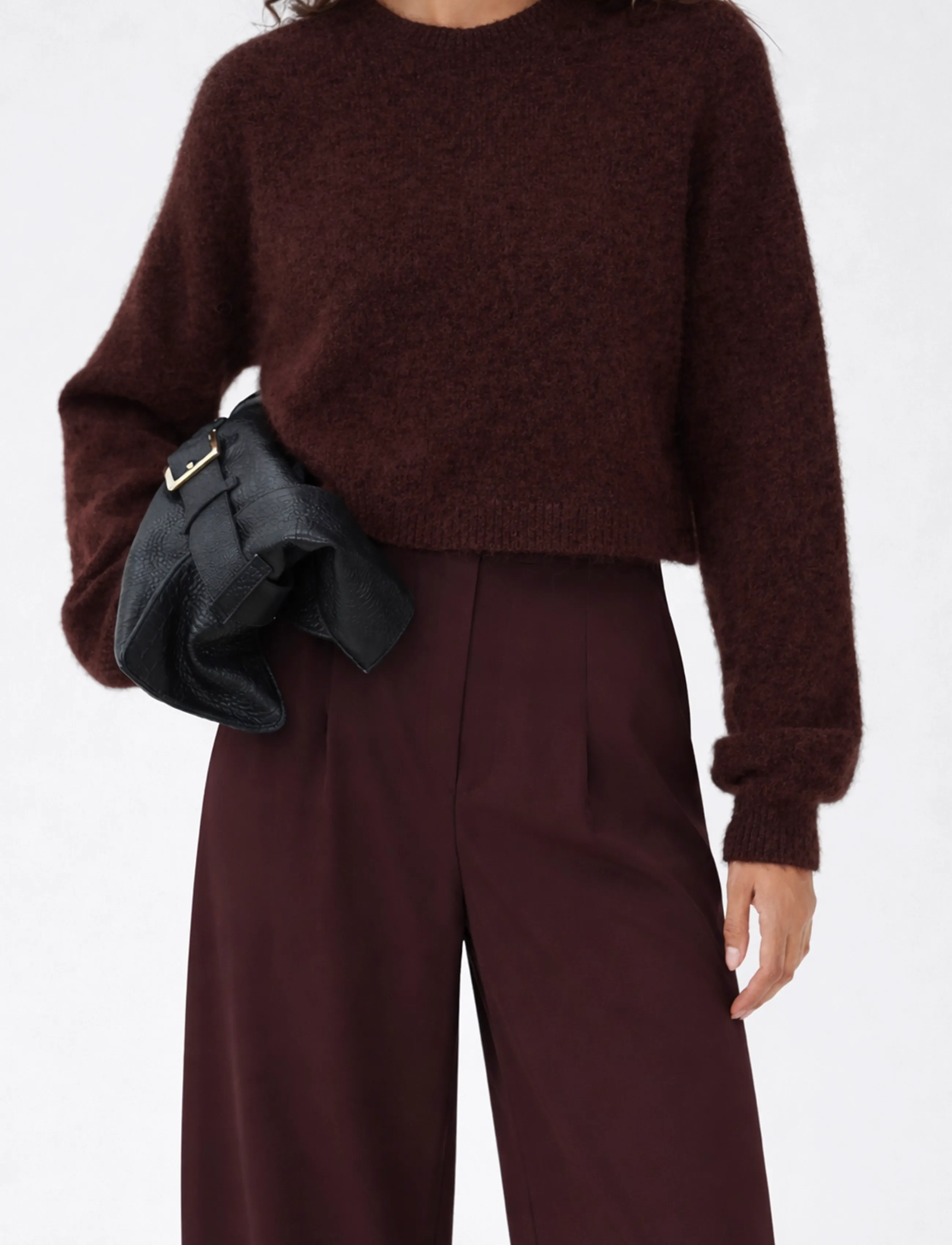 Gestuz - GZdebbie short pullover - džemperi - plum melange - 1
