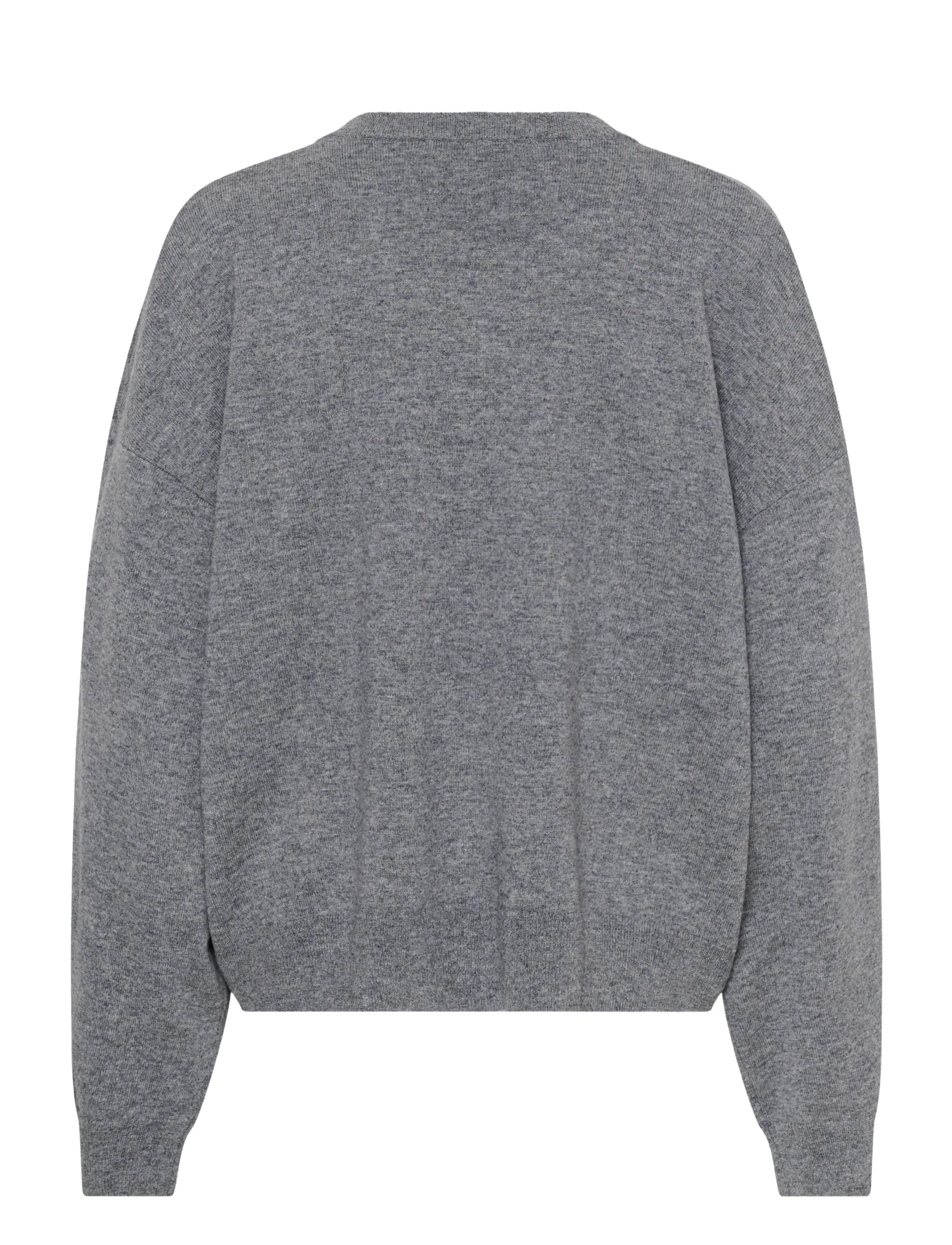 Gestuz - GZmanzi V pullover - stickade tröjor - concrete mÉlange - 1