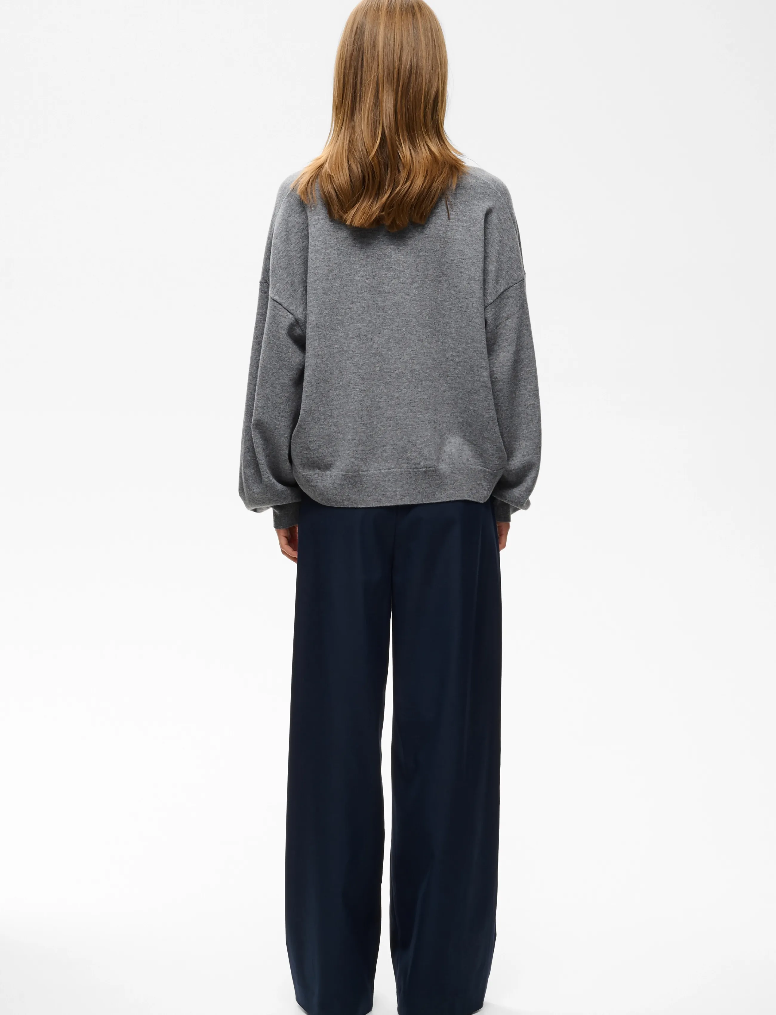 Gestuz - GZmanzi V pullover - stickade tröjor - concrete mÉlange - 4