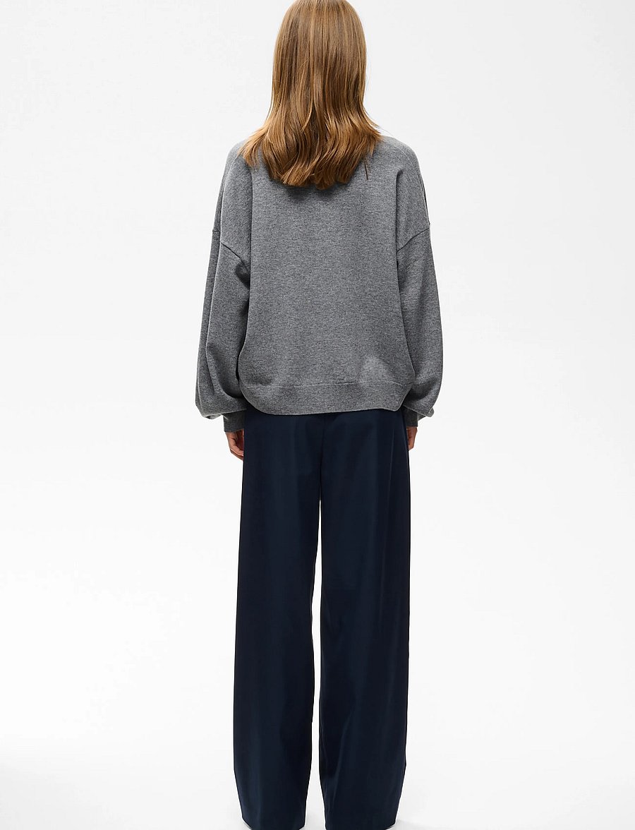 Gestuz - GZmanzi V pullover - stickade tröjor - concrete mÉlange - 4