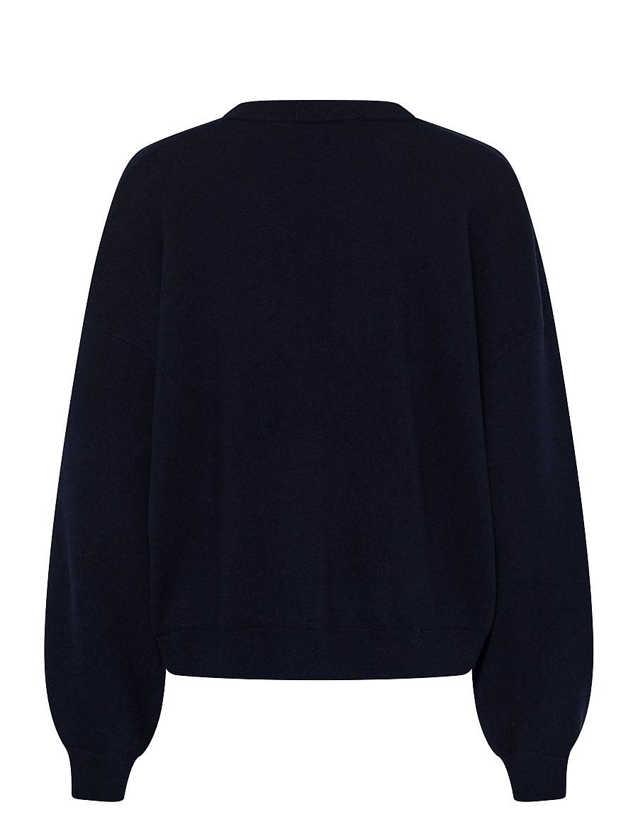 Gestuz - GZmanzi V pullover - stickade tröjor - sky captain - 1