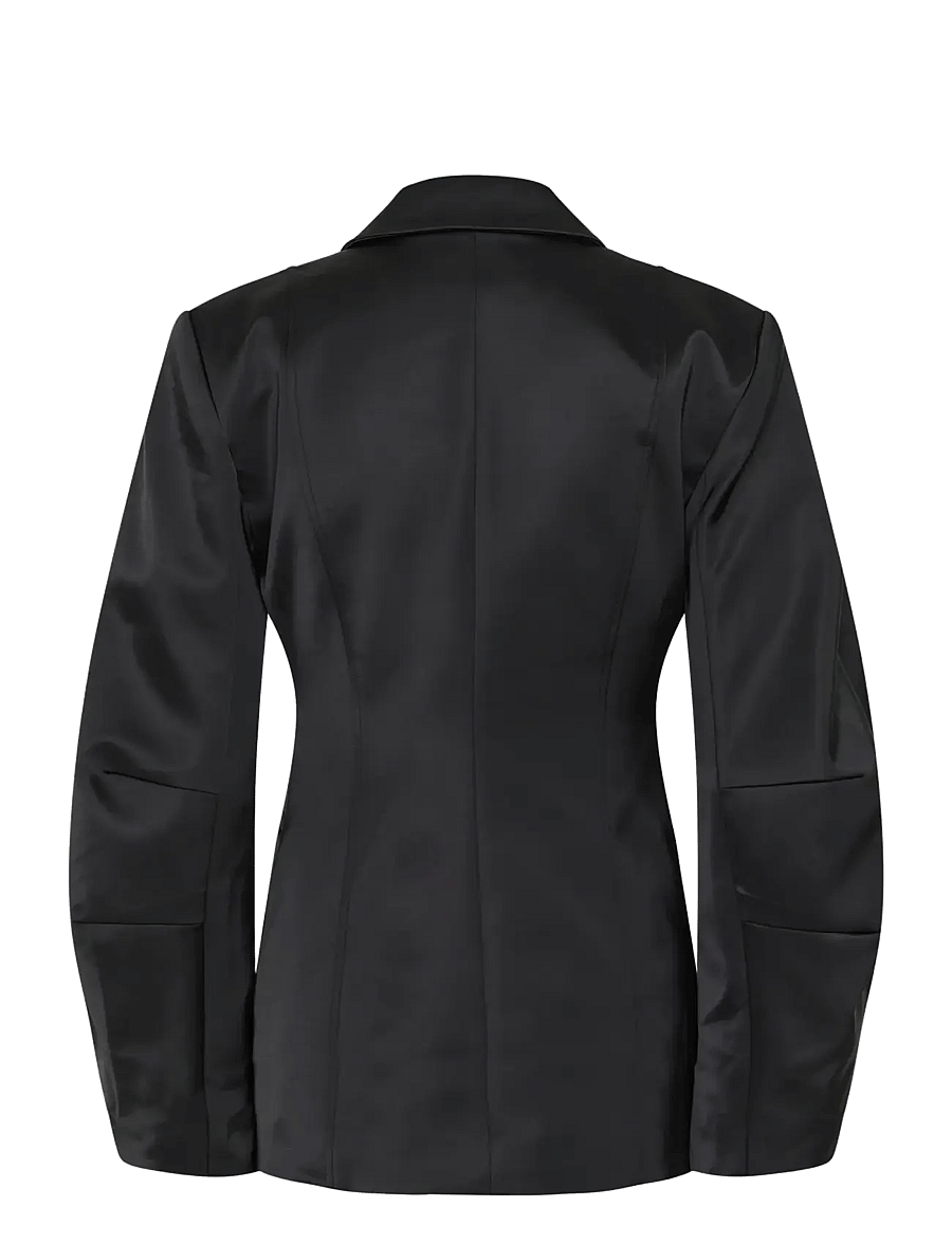 Gestuz - GZtitta satin blazer - enkeltradede blazere - black - 1