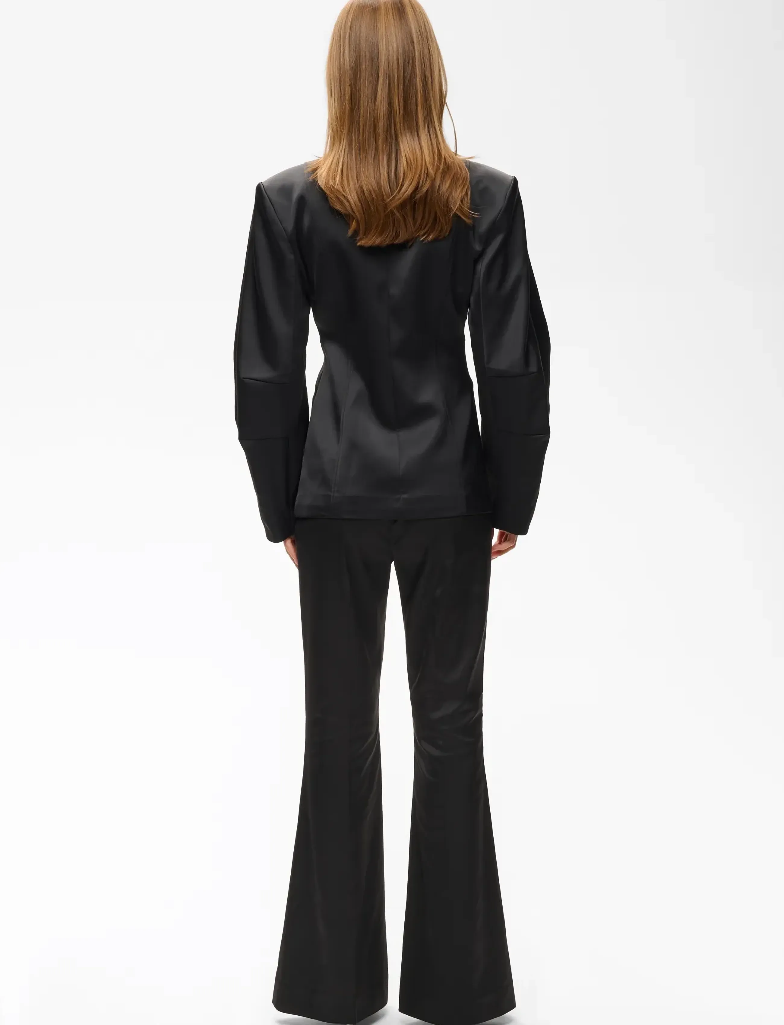 Gestuz - GZtitta satin blazer - enkeltradede blazere - black - 4
