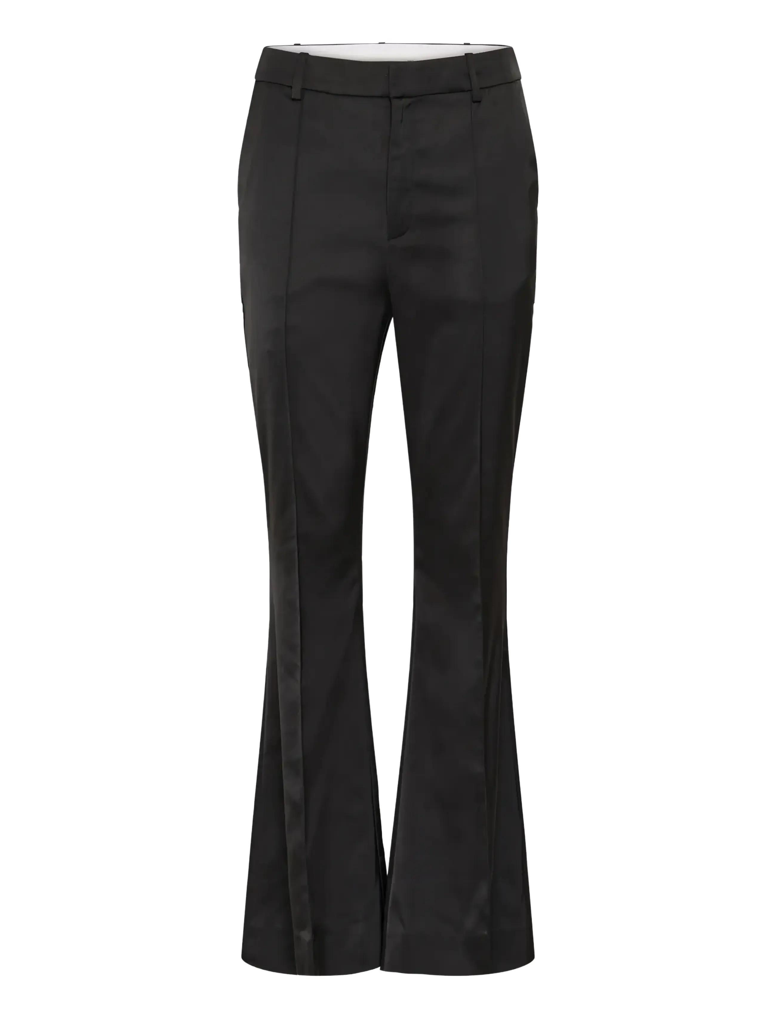 Gestuz GZtitta satin pant - Alt laiad püksid - BLACK / black