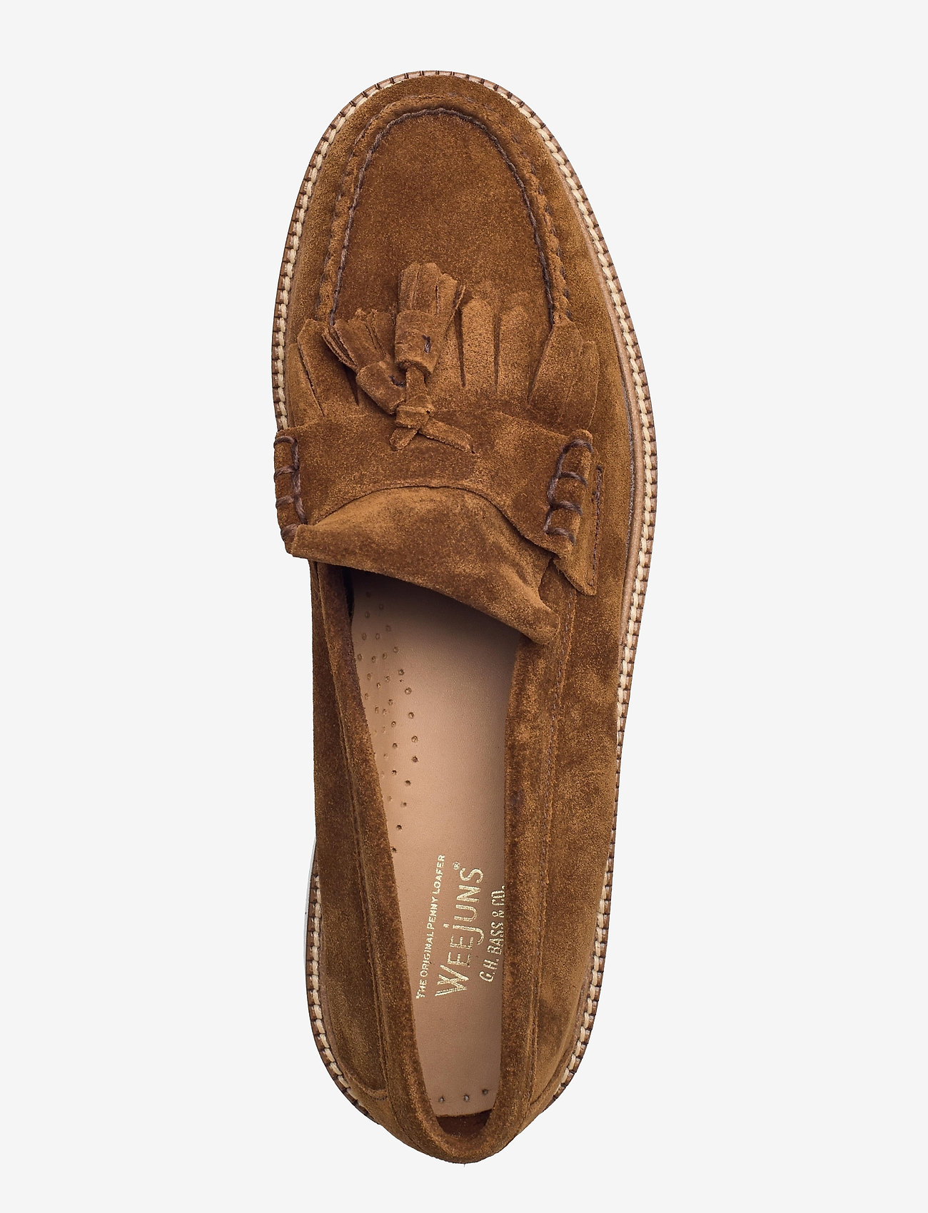 G.H. BASS - GH WEEJUN 90 LAYTON II KILTIE - mid brown suede - 3