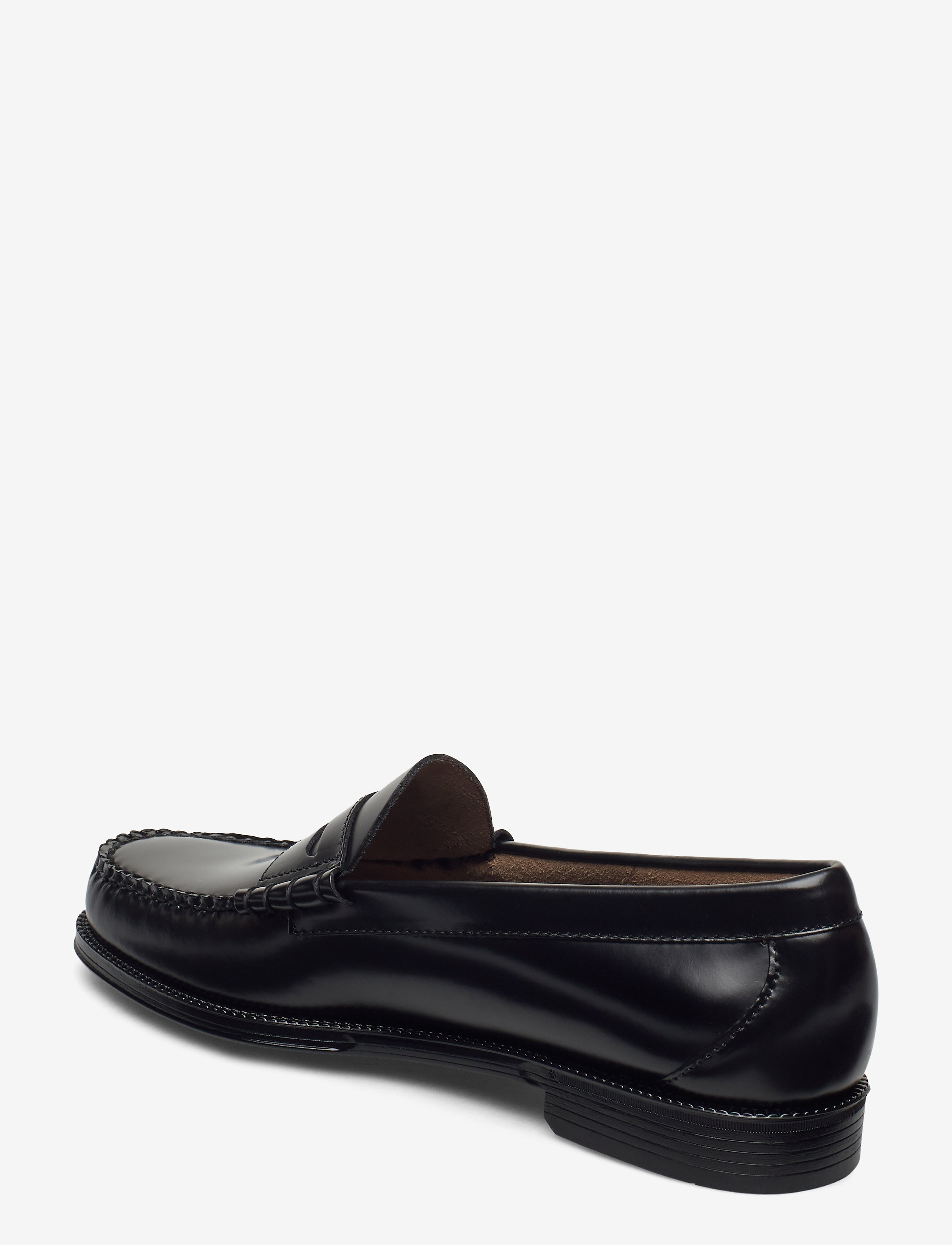 G.H. BASS - GH WEEJUN II LARSON MOC PENNY - nevarstomieji bateliai - black lthr - 2
