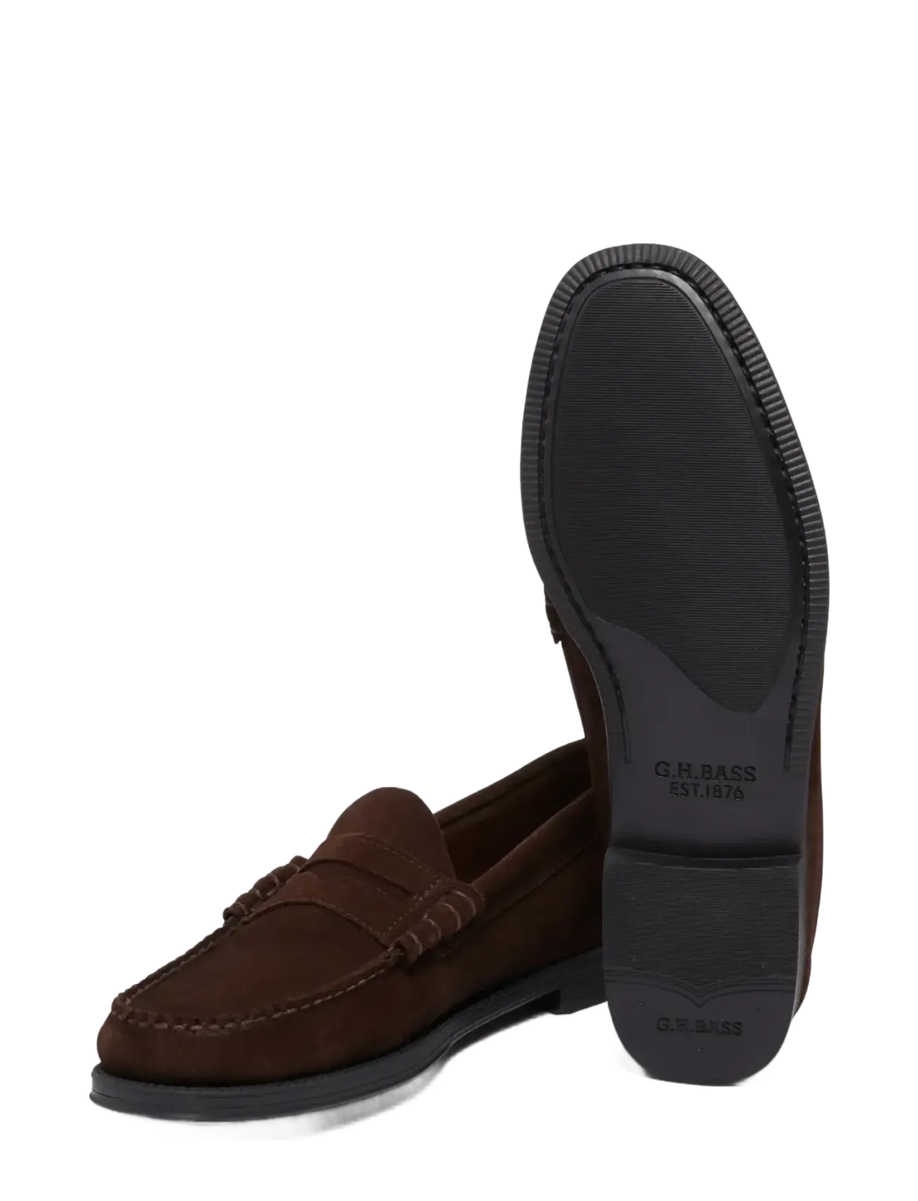 G.H. BASS - GH EASY WEEJUN LARSON SUEDE - shoppa efter tillfälle - chocolate suede - 2