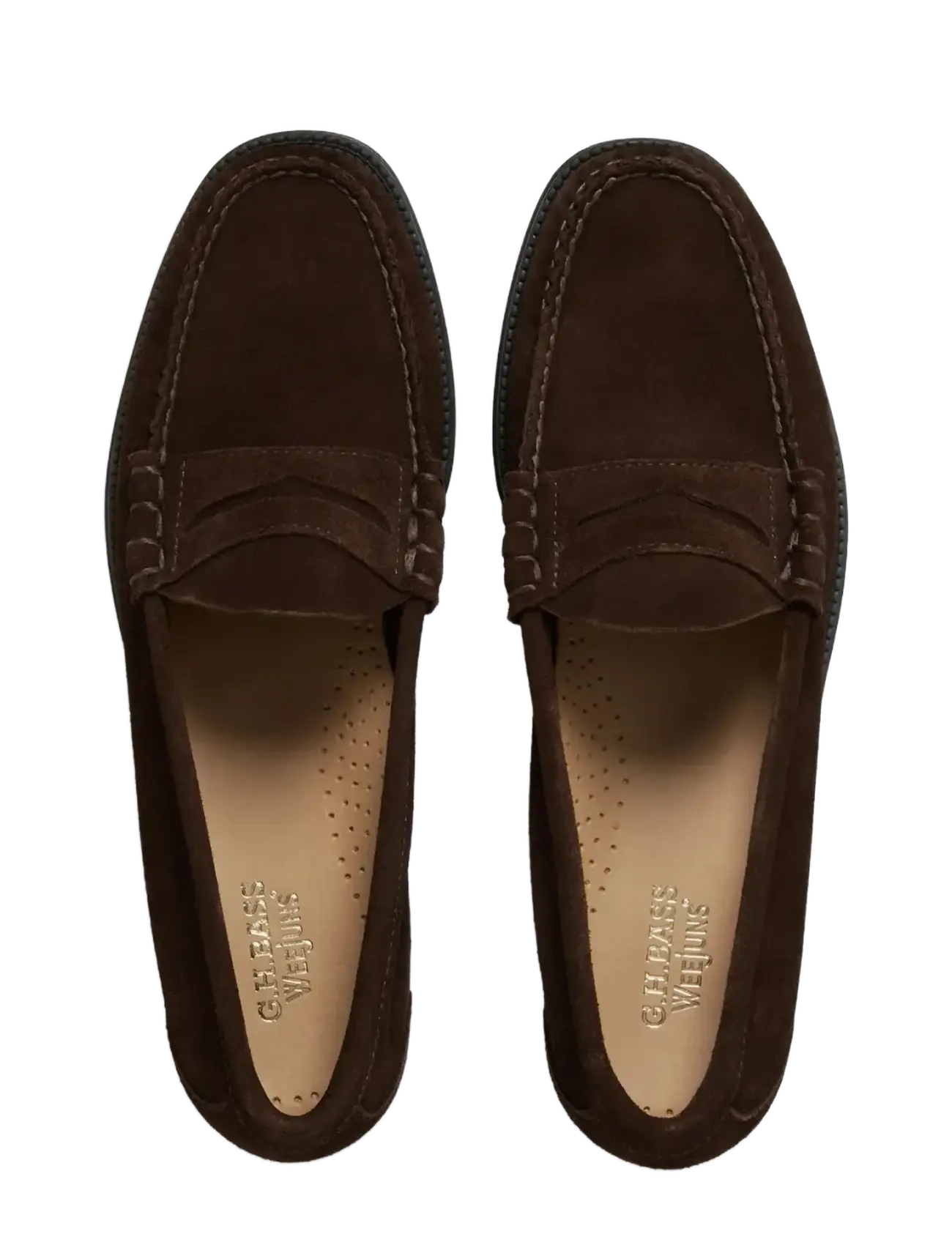 G.H. BASS - GH EASY WEEJUN LARSON SUEDE - shoppa efter tillfälle - chocolate suede - 3