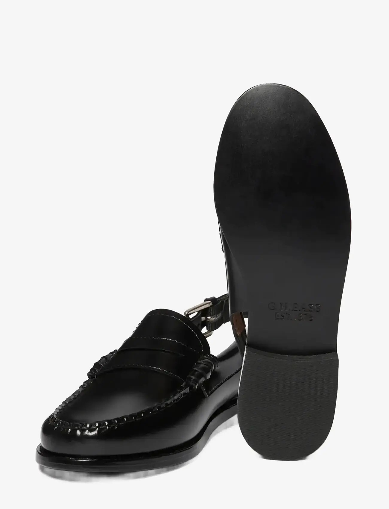 G.H. BASS - GH WEEJUN WMN PENNY SLING - platta slingbacks - black - 2