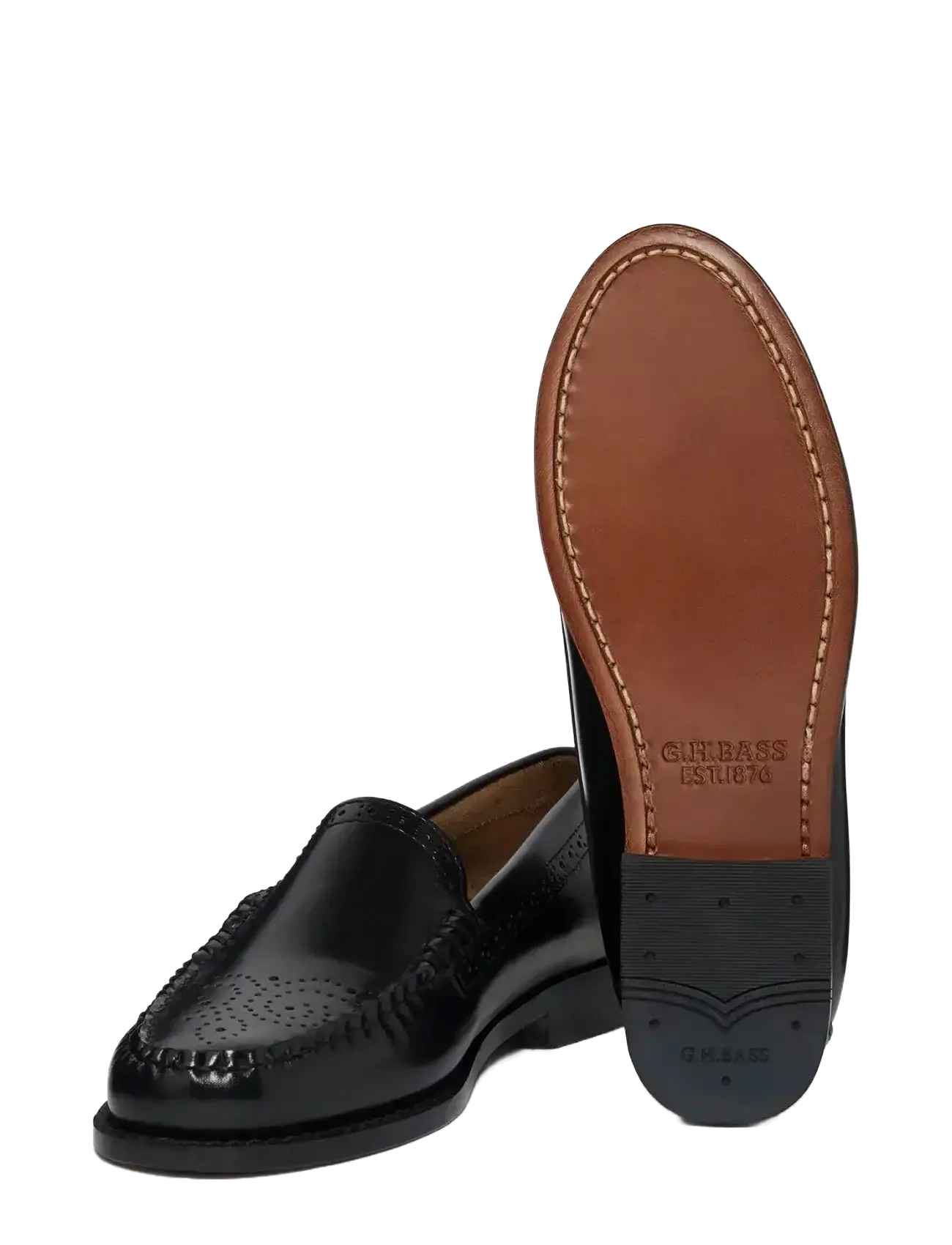 G.H. BASS - GH WEEJUN WMN VENETIAN BROGUE - loafers - black lthr - 2