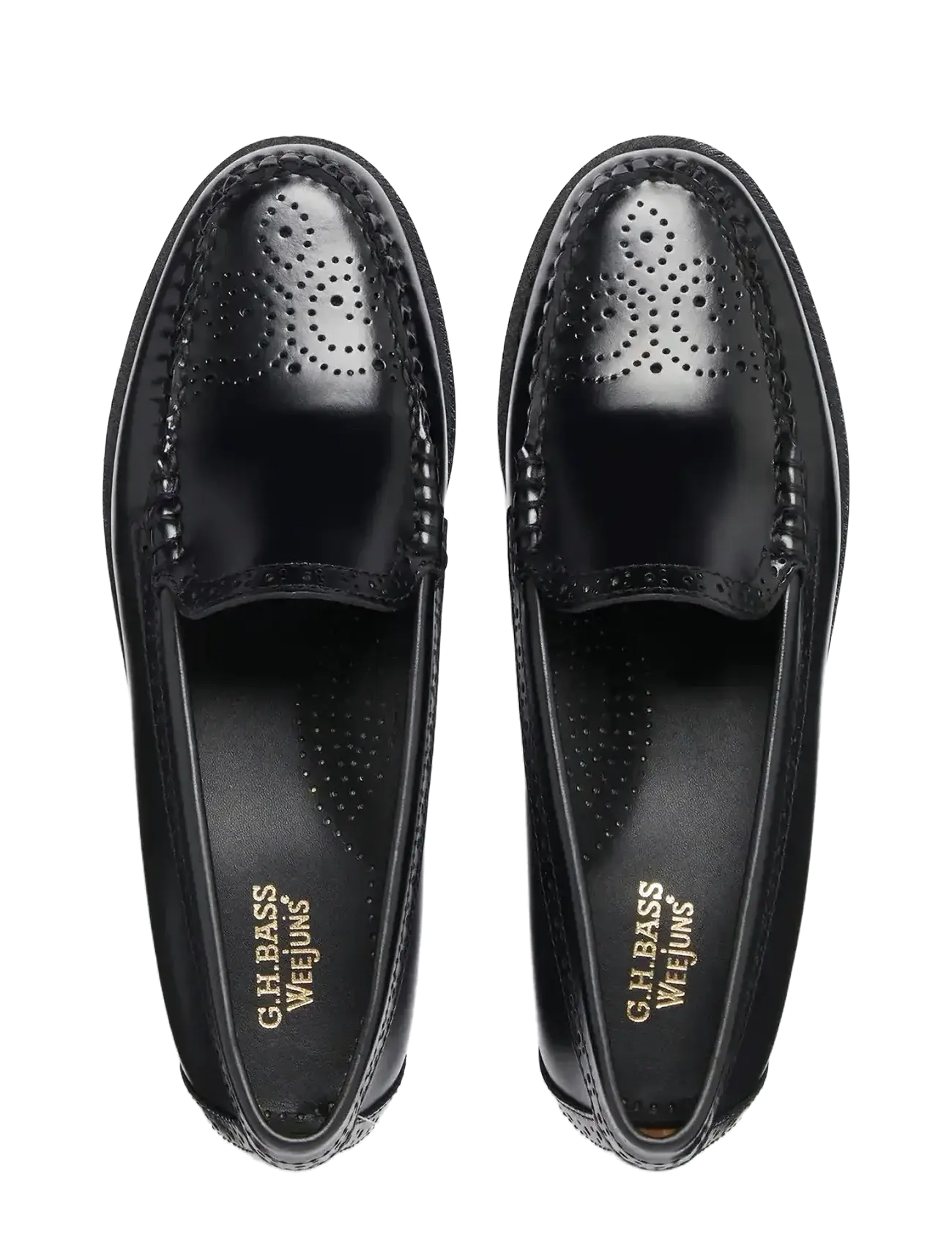 G.H. BASS - GH WEEJUN WMN VENETIAN BROGUE - loafers - black lthr - 4