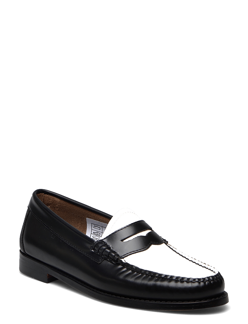 G.H. BASS - GH WEEJUN WMN PENNY - mode trends - black & white lthr - 0