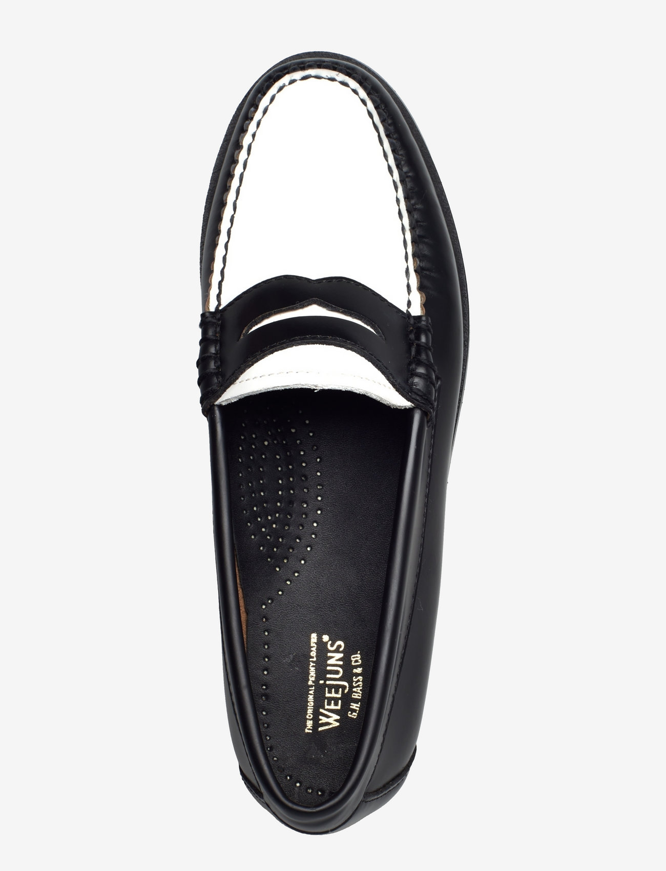 G.H. BASS - GH WEEJUN WMN PENNY - black & white lthr - 3