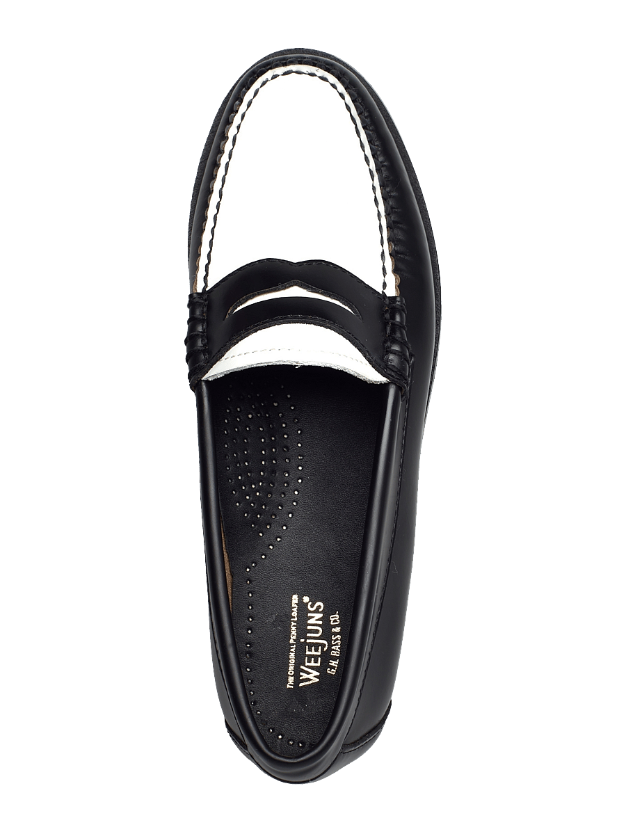 G.H. BASS - GH WEEJUN WMN PENNY - modetrends - black & white lthr - 3
