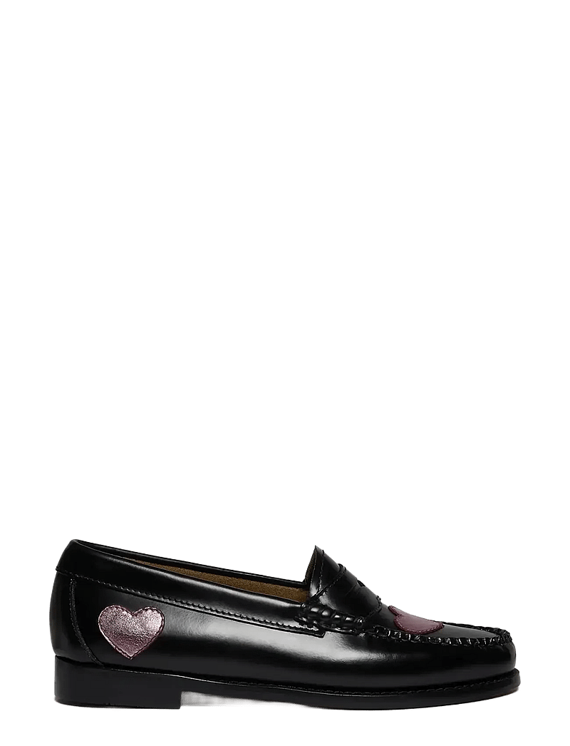 G.H. BASS - GH WEEJUN WMN PENNY LOVE - mokasīnveida apavi - black lthr w/pink - 0