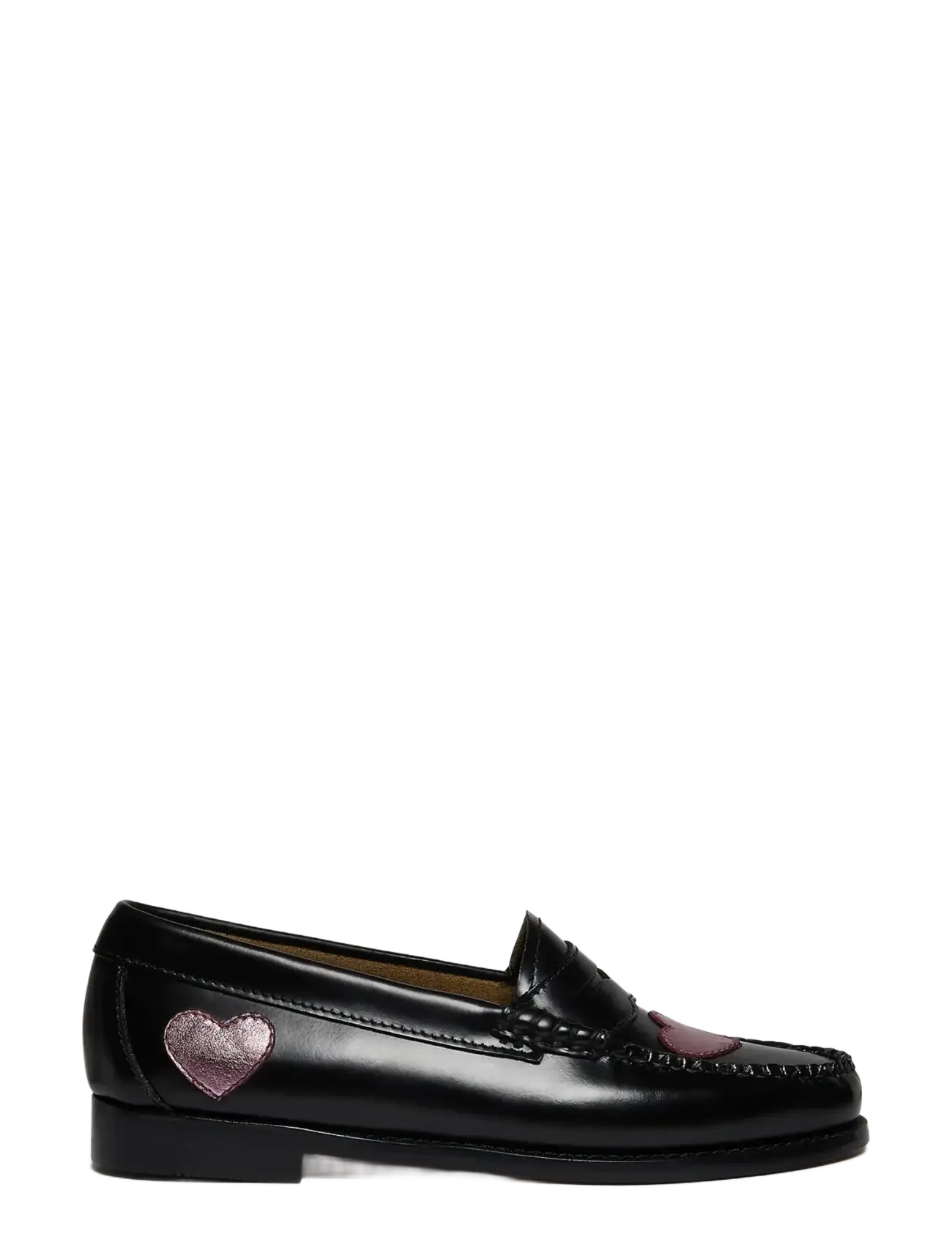 G.H. BASS GH WEEJUN WMN PENNY LOVE - Transitional Layering - BLACK LTHR W/PINK / black