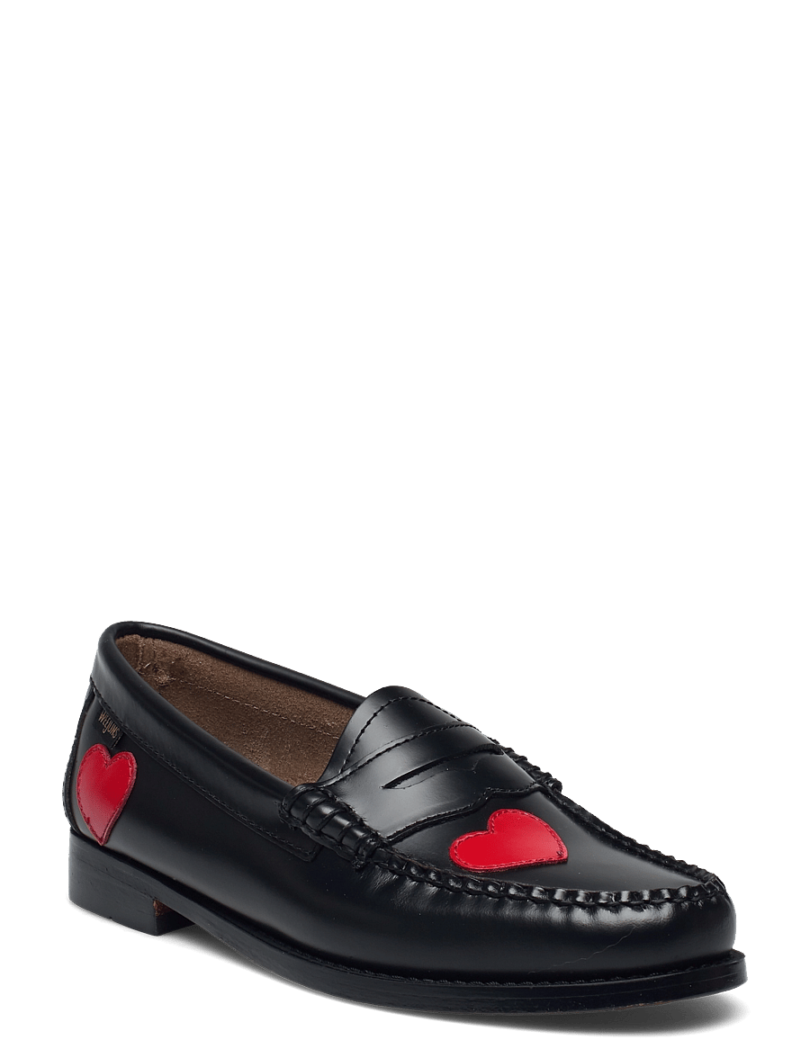 G.H. BASS - GH WEEJUN WMN PENNY LOVE - fashion trends - black lthr w/red - 0