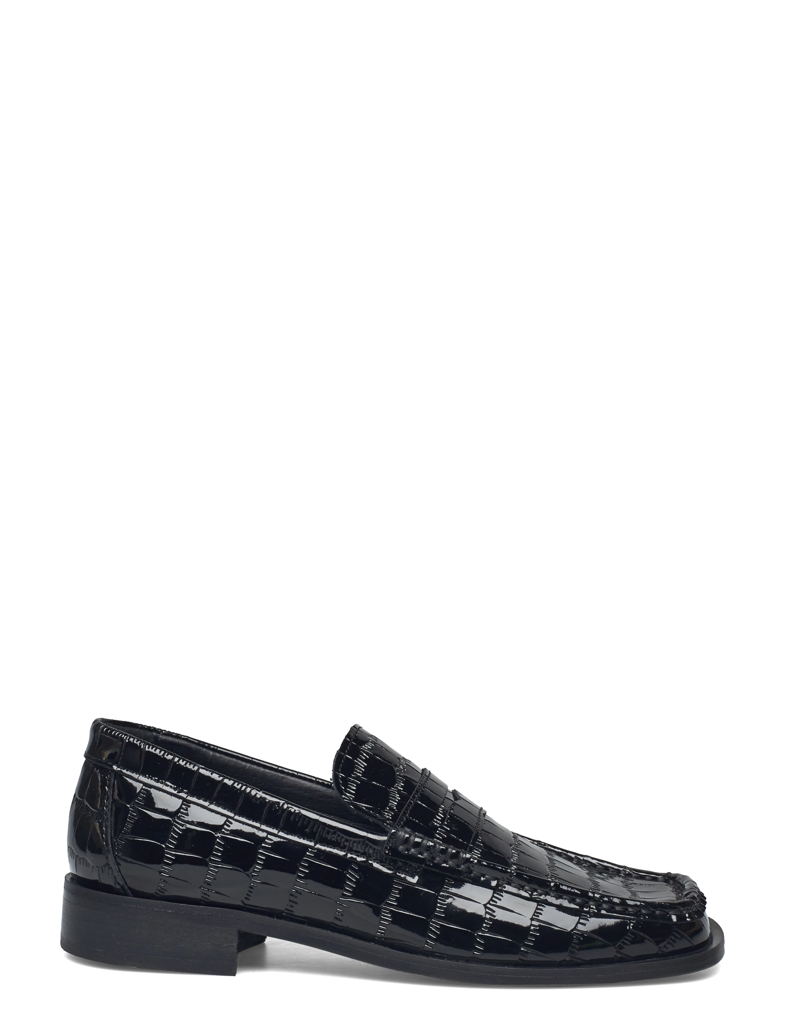 G.H. BASS - GH ALICE SQUARE TOE LOAFER - crocodile black lthr - 1