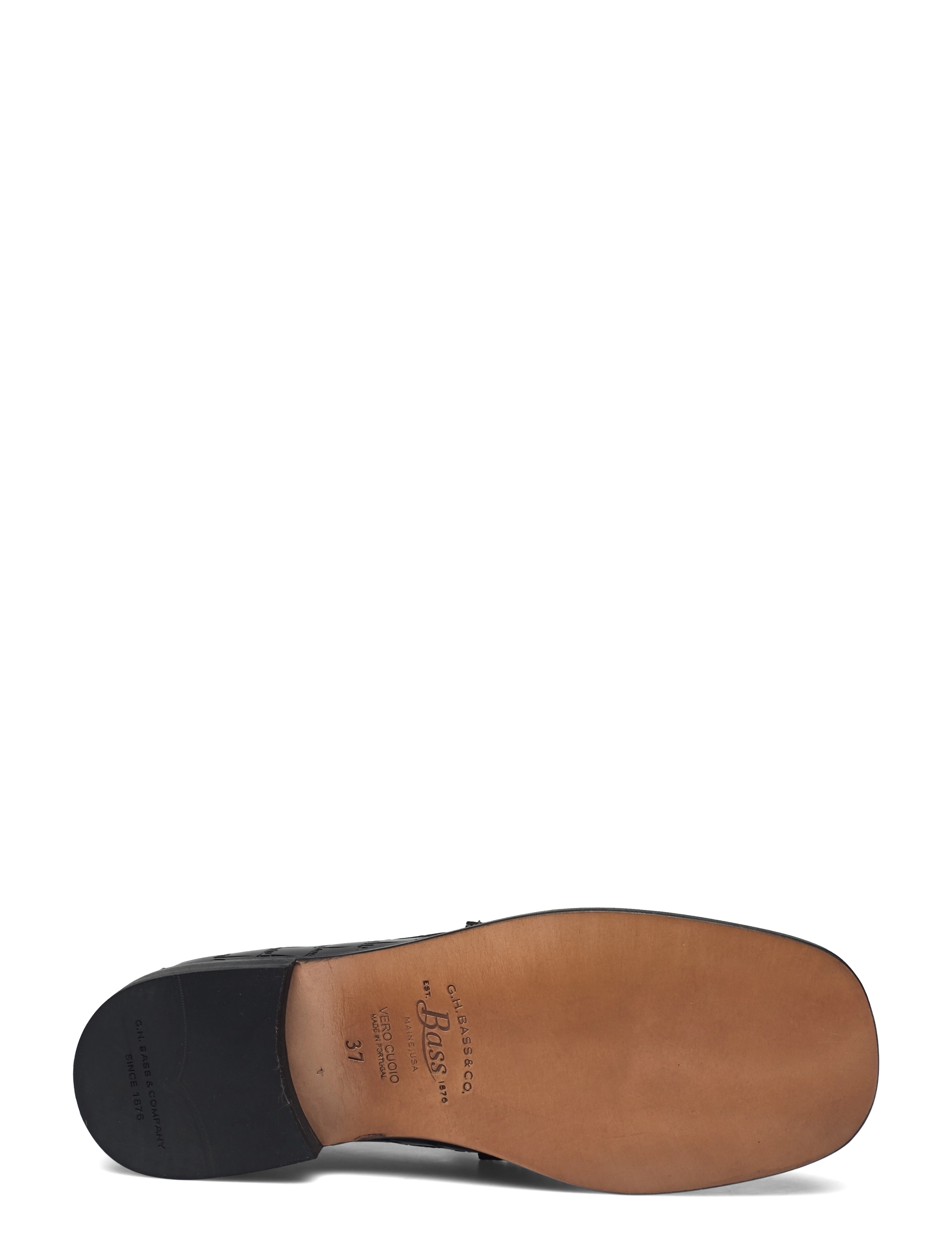 G.H. BASS - GH ALICE SQUARE TOE LOAFER - crocodile black lthr - 4