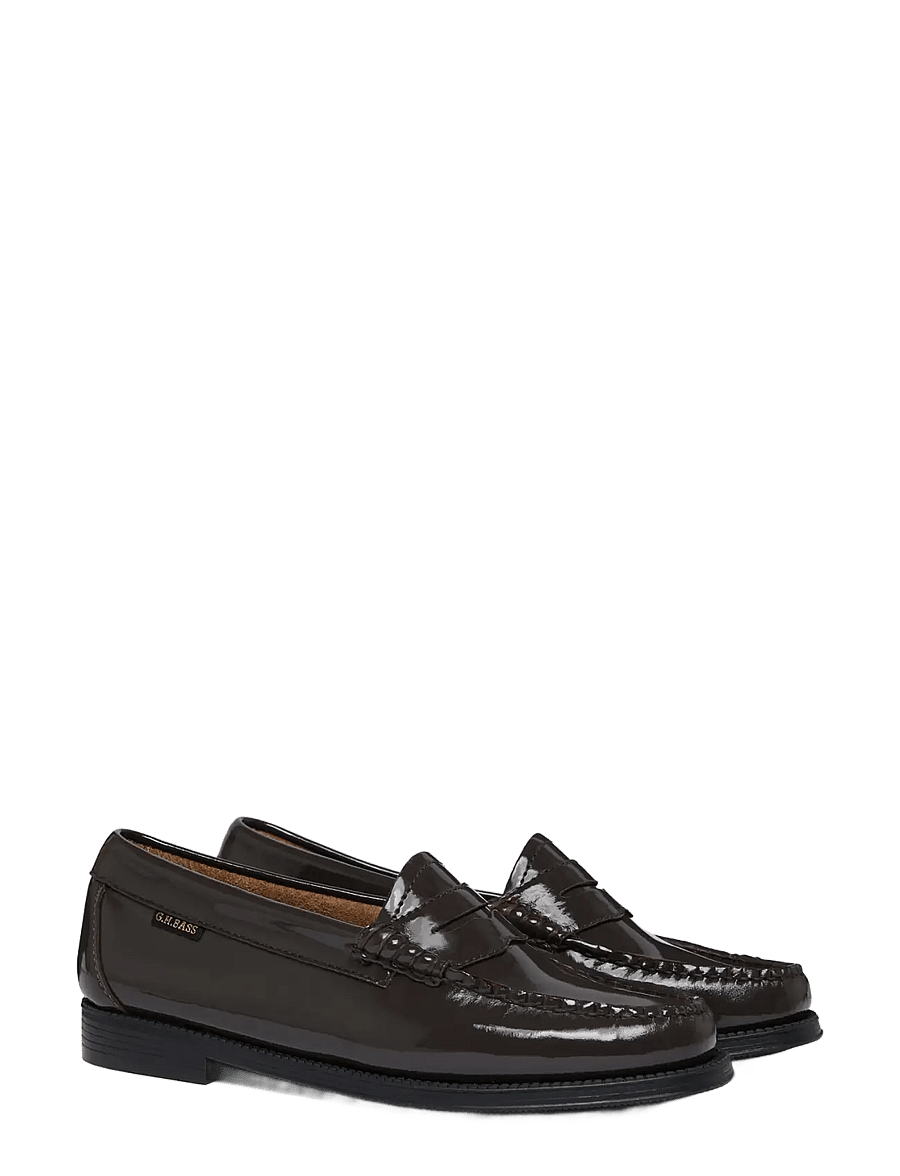 G.H. BASS - GH EASY WEEJUN PENNY SHINE - modetrends - chocolate-textured - 1