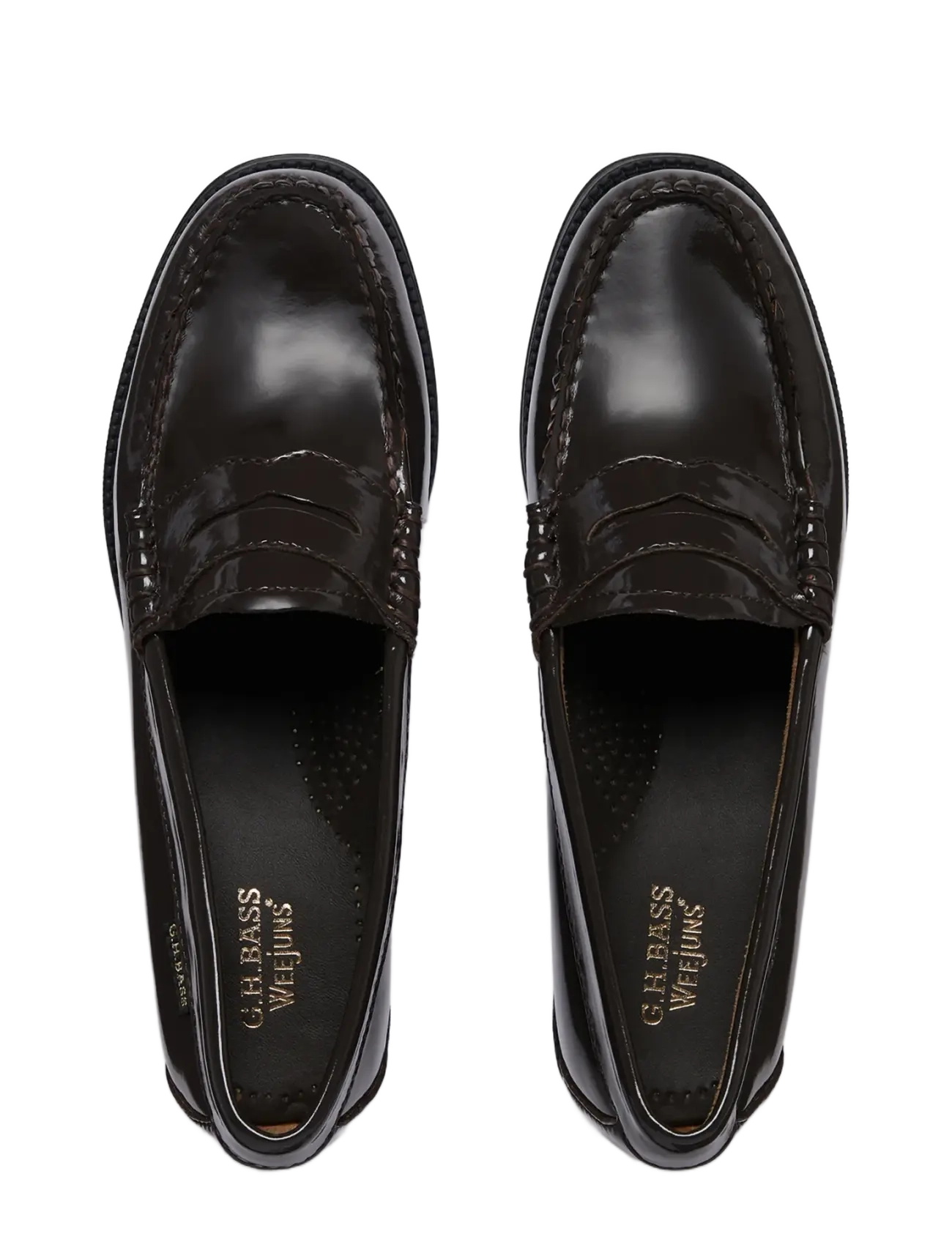 G.H. BASS - GH EASY WEEJUN PENNY SHINE - modetrends - chocolate-textured - 2