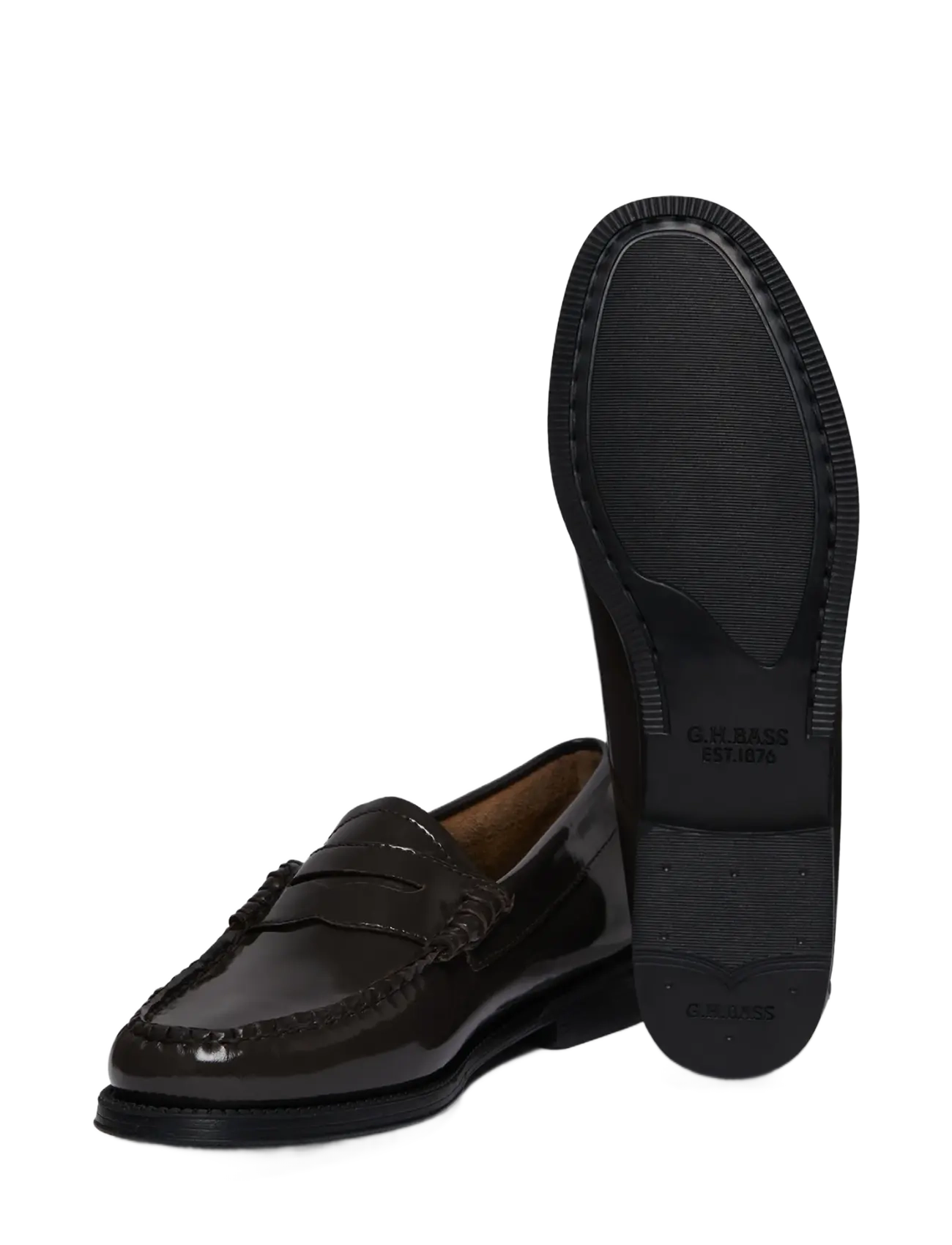 G.H. BASS - GH EASY WEEJUN PENNY SHINE - modetrends - chocolate-textured - 3