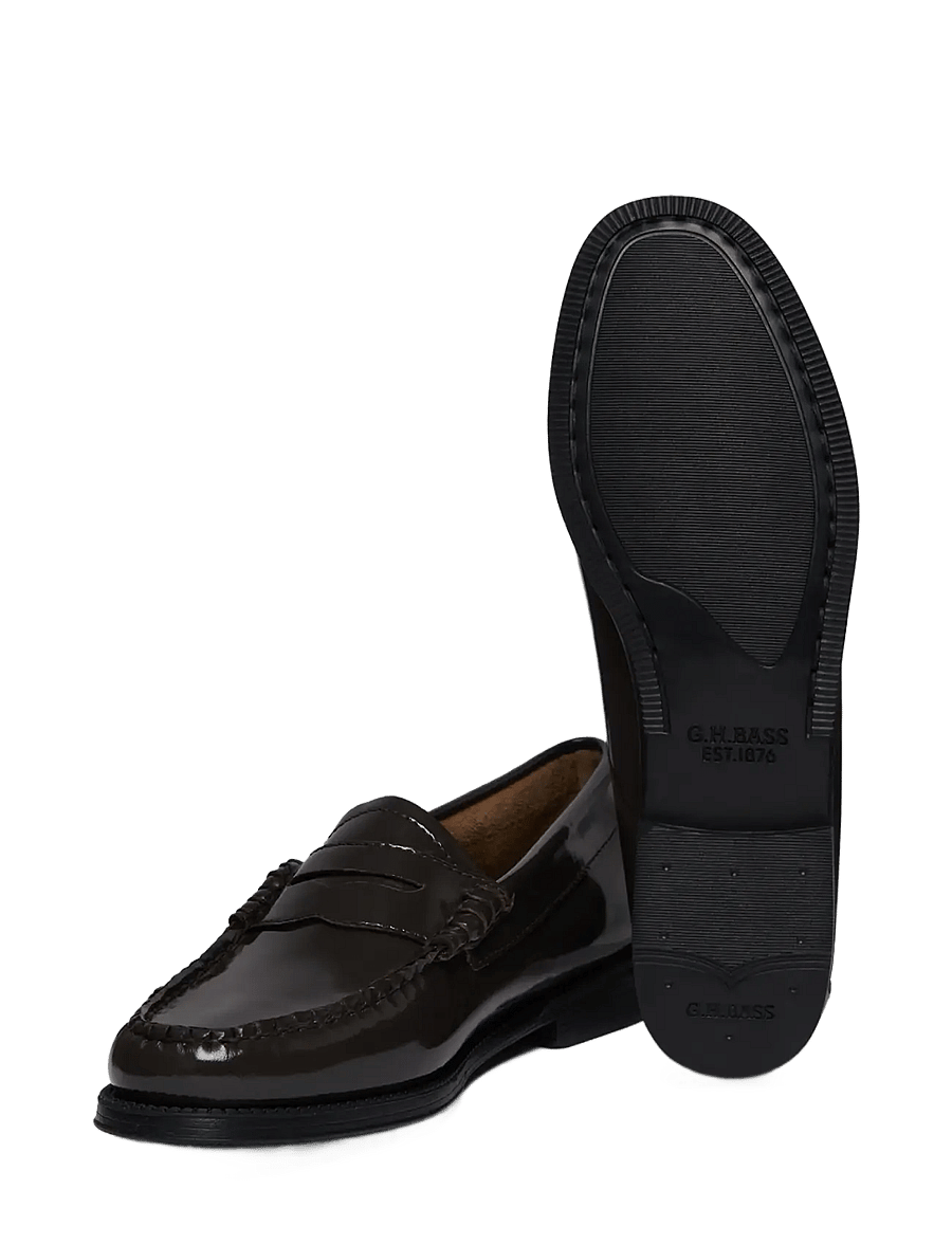 G.H. BASS - GH EASY WEEJUN PENNY SHINE - modetrends - chocolate-textured - 3