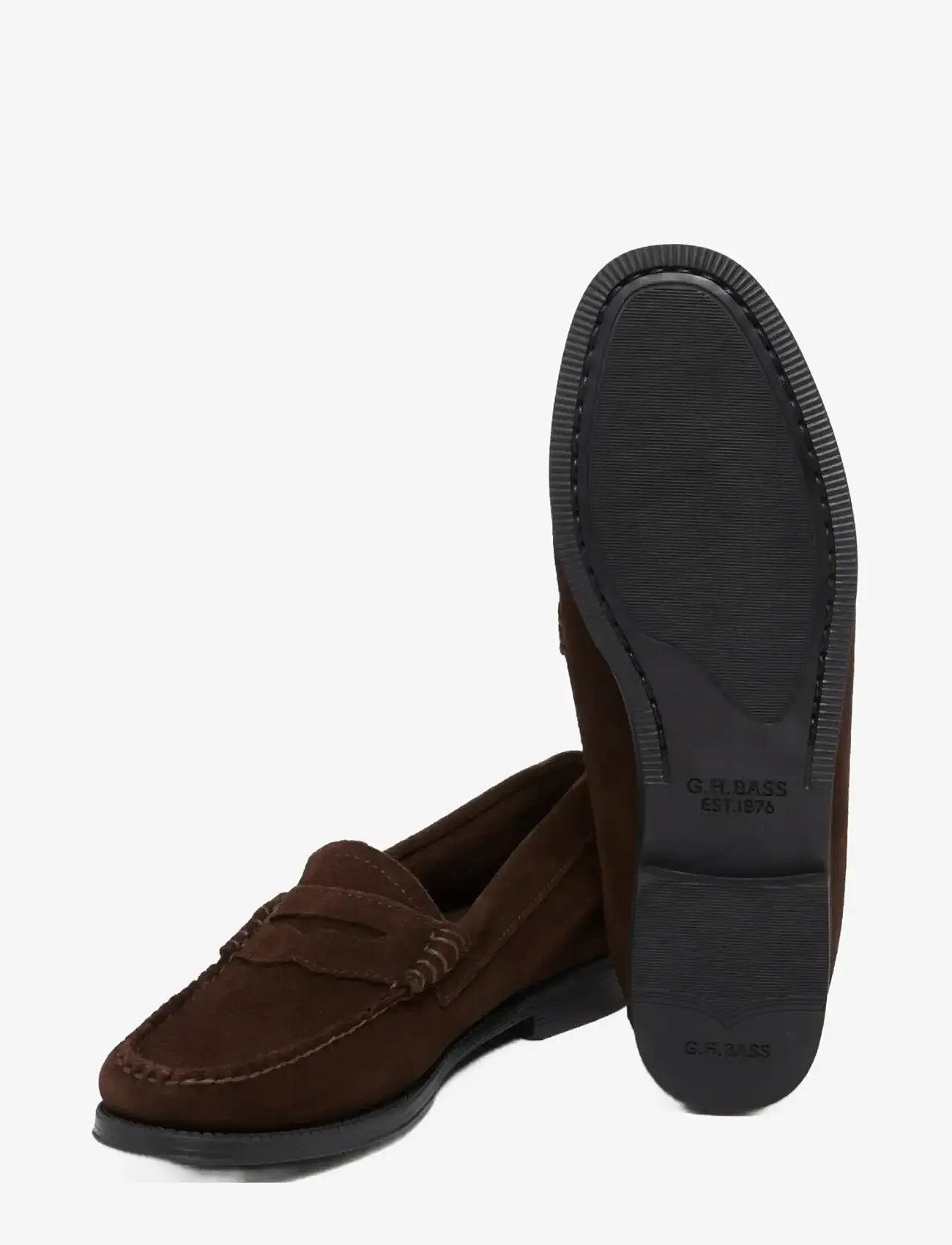 G.H. BASS - GH EASY WEEJUN PENNY SUEDE - særlige begivenheder - chocolate suede - 2