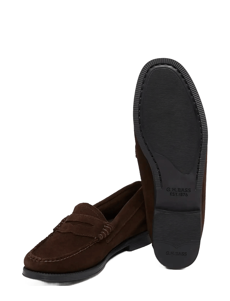 G.H. BASS - GH EASY WEEJUN PENNY SUEDE - særlige begivenheder - chocolate suede - 2