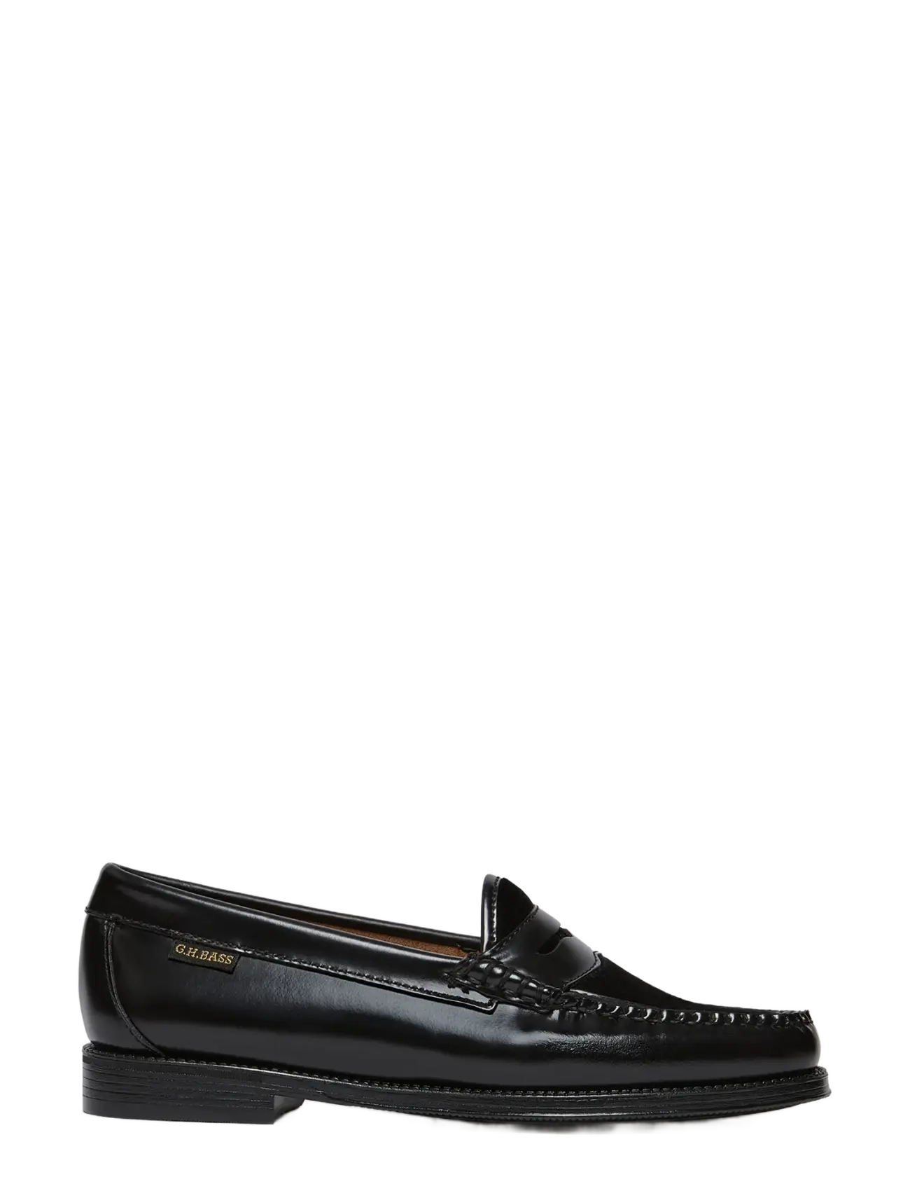 G.H. BASS GH EASY WEEJUN PENNY VELVET - Modetrends - BLACK-TEXTILE-MONO / black