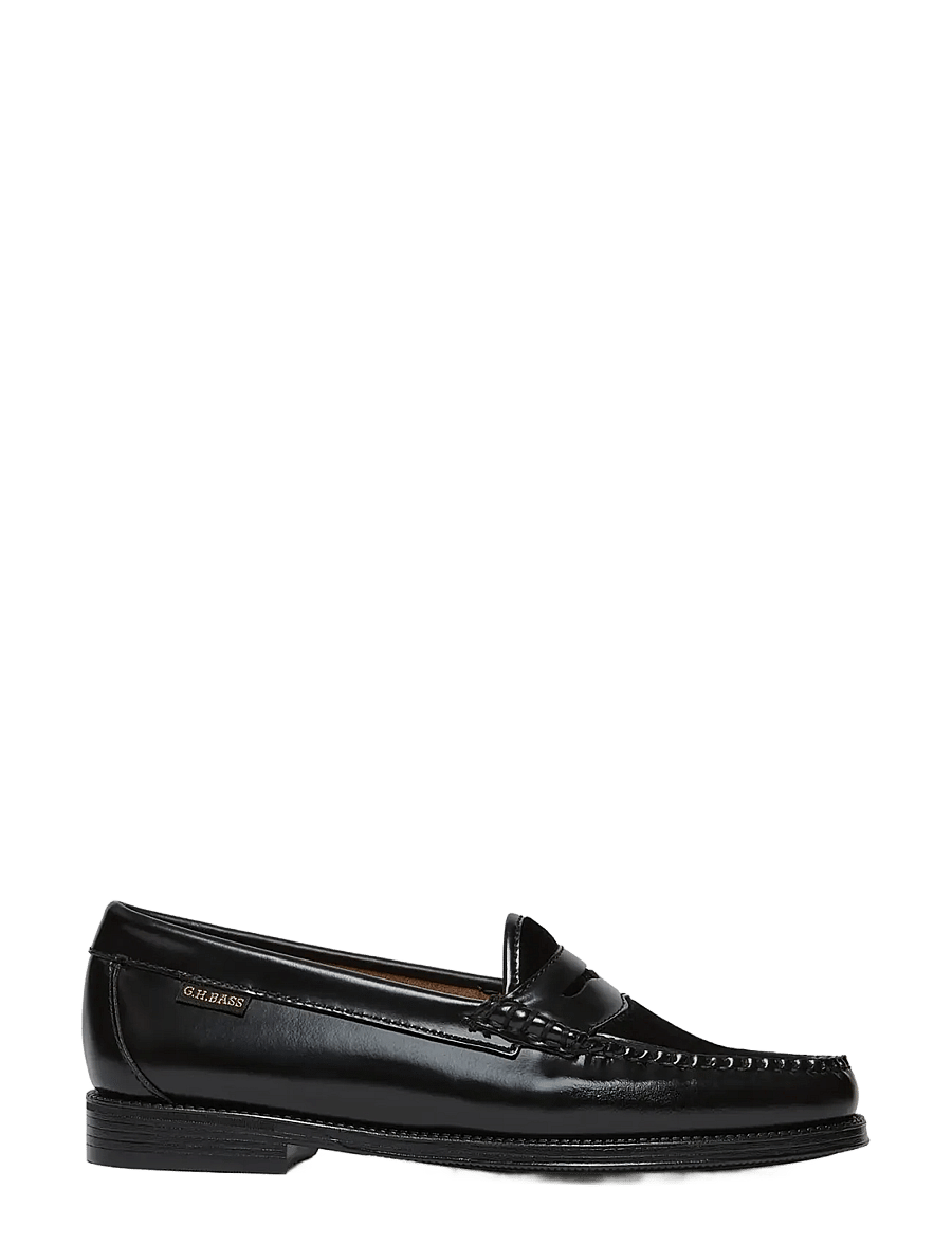 G.H. BASS - GH EASY WEEJUN PENNY VELVET - modetrends - black-textile-mono - 0