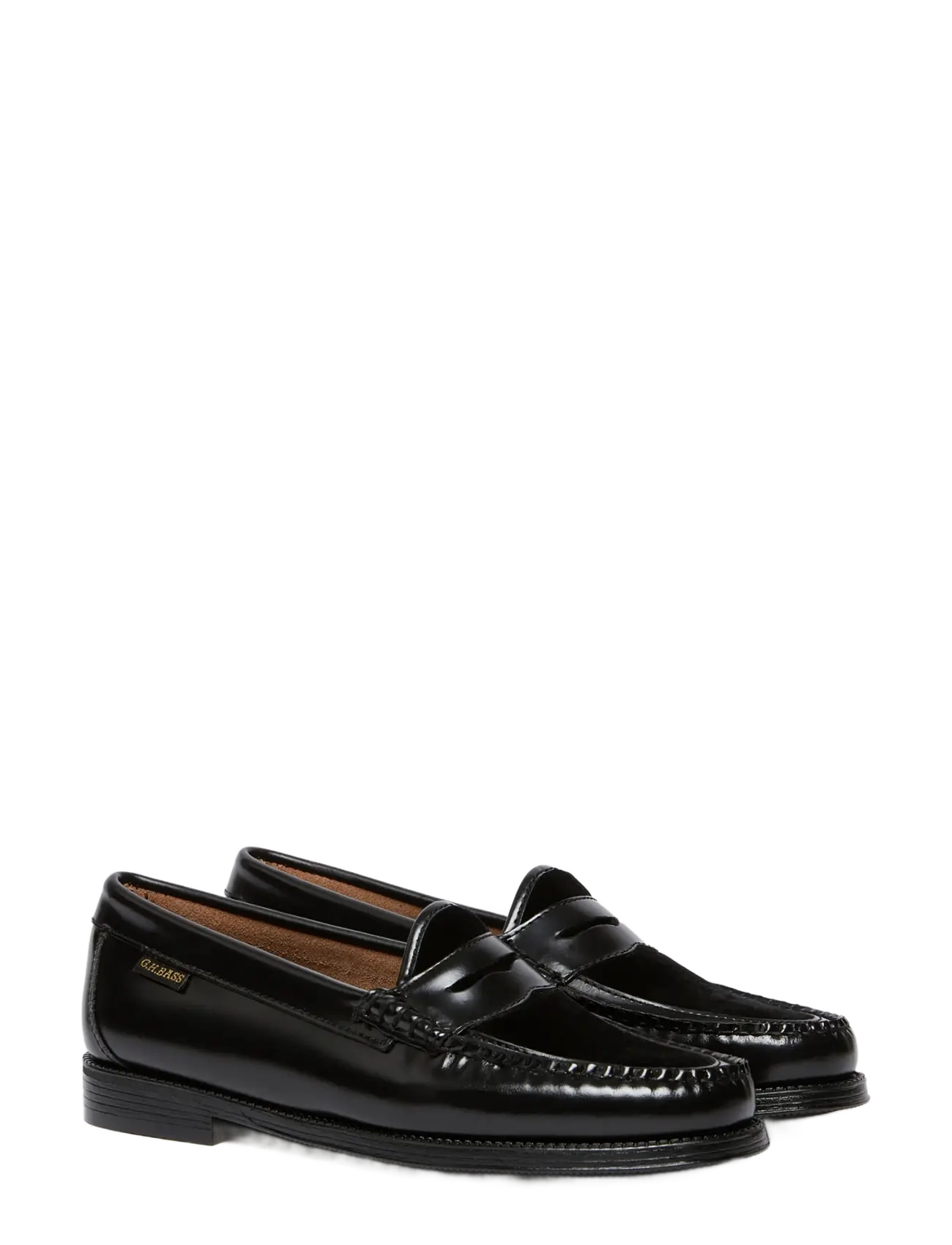 G.H. BASS - GH EASY WEEJUN PENNY VELVET - modetrends - black-textile-mono - 1