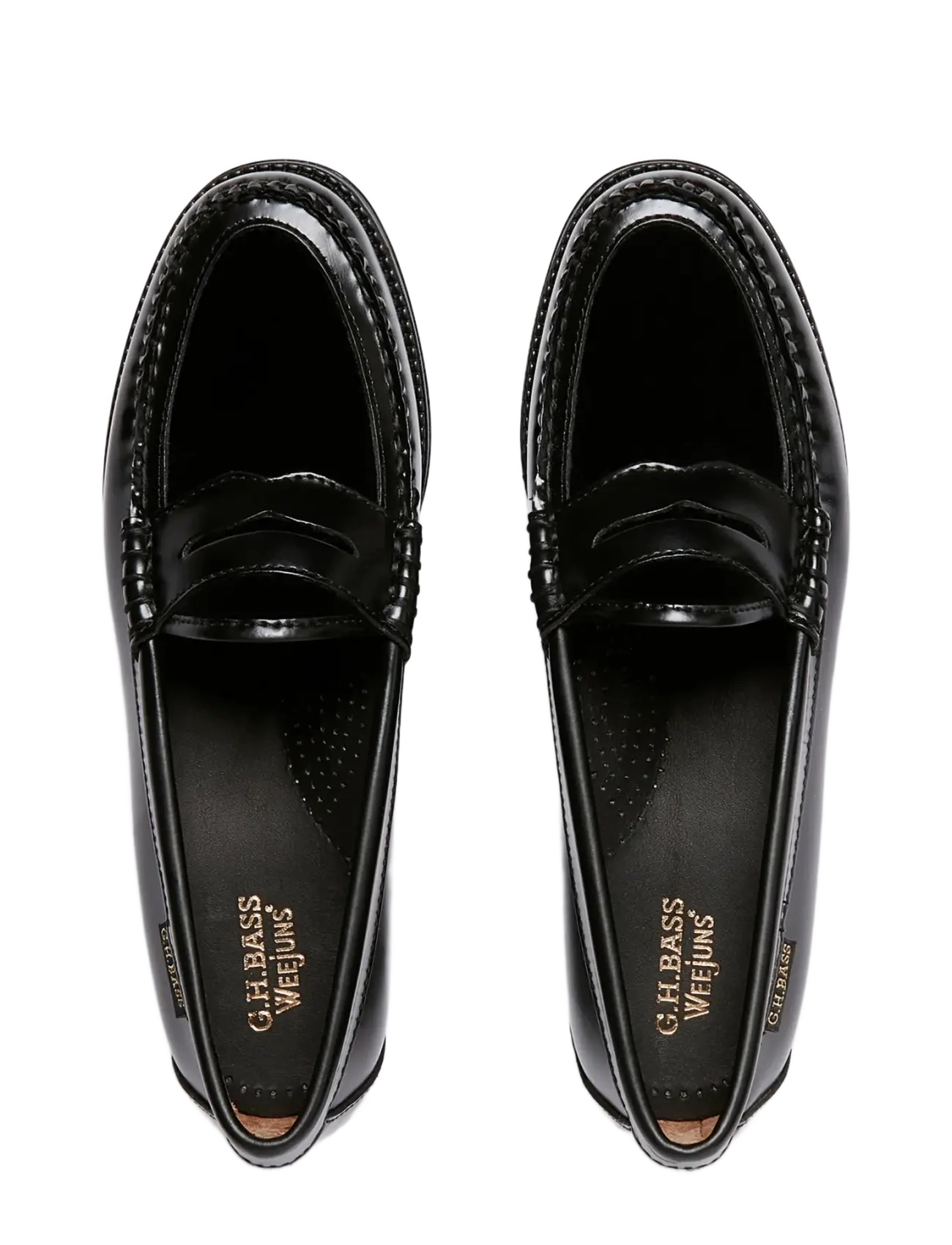 G.H. BASS - GH EASY WEEJUN PENNY VELVET - modetrends - black-textile-mono - 2