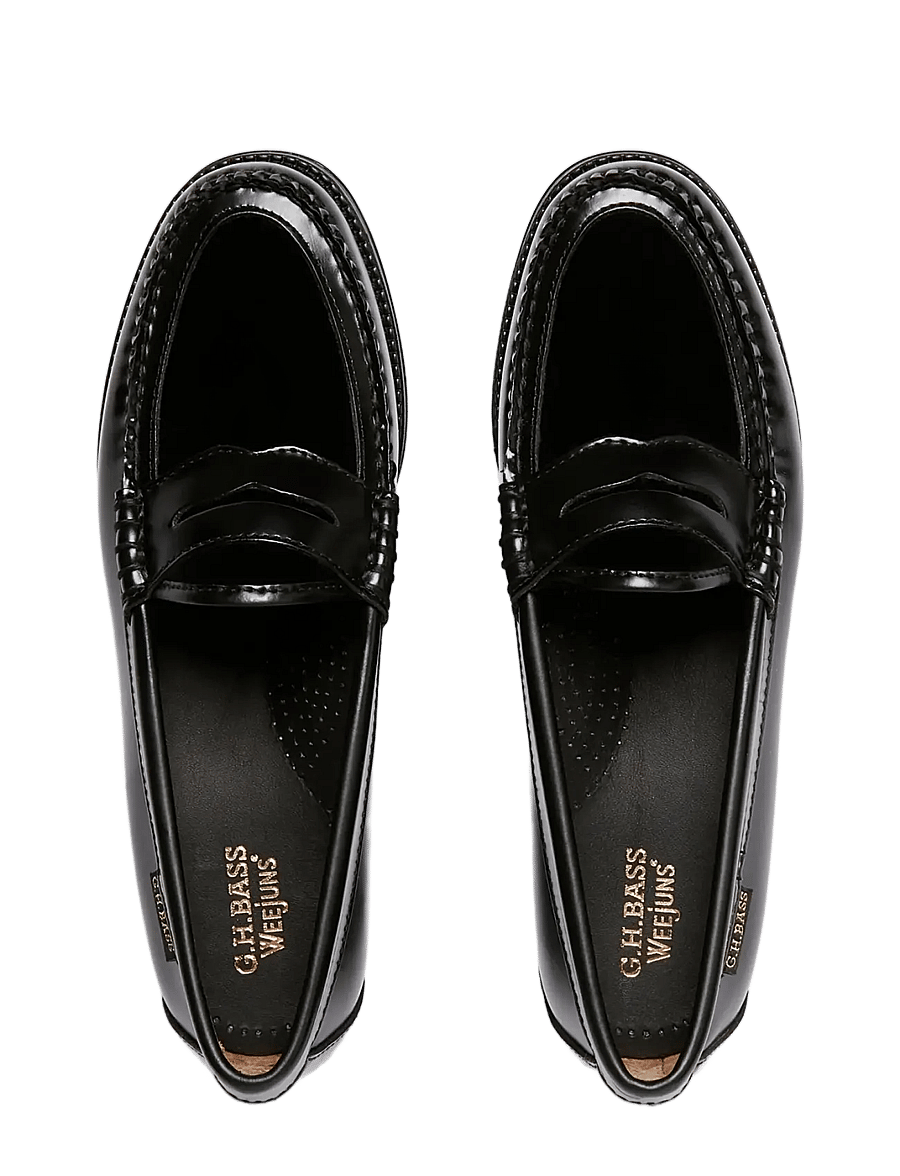 G.H. BASS - GH EASY WEEJUN PENNY VELVET - modetrends - black-textile-mono - 2
