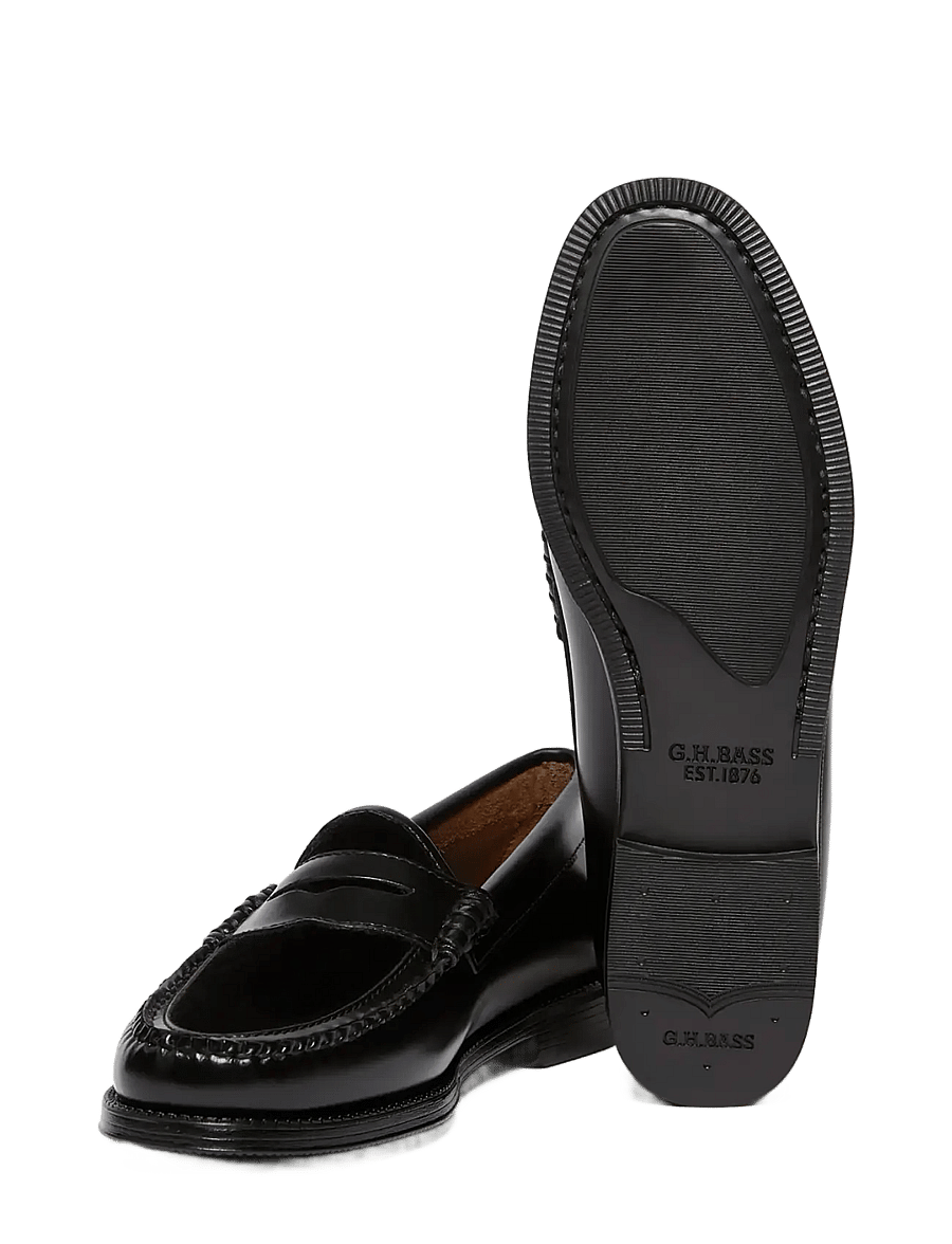 G.H. BASS - GH EASY WEEJUN PENNY VELVET - modetrends - black-textile-mono - 3
