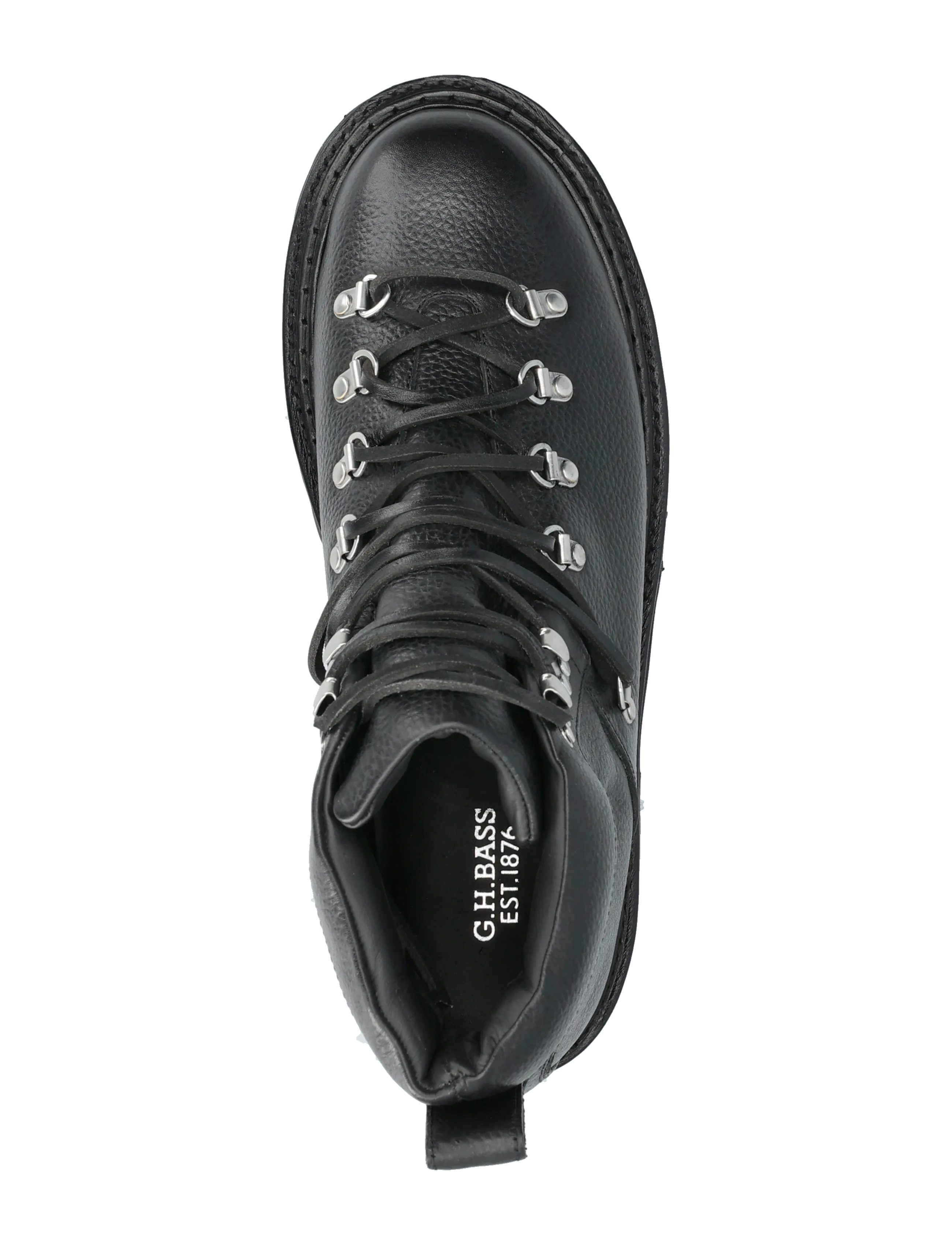 G.H. BASS - GH MASON ALPINE BOOT - lace ups - black textured lthr - 3