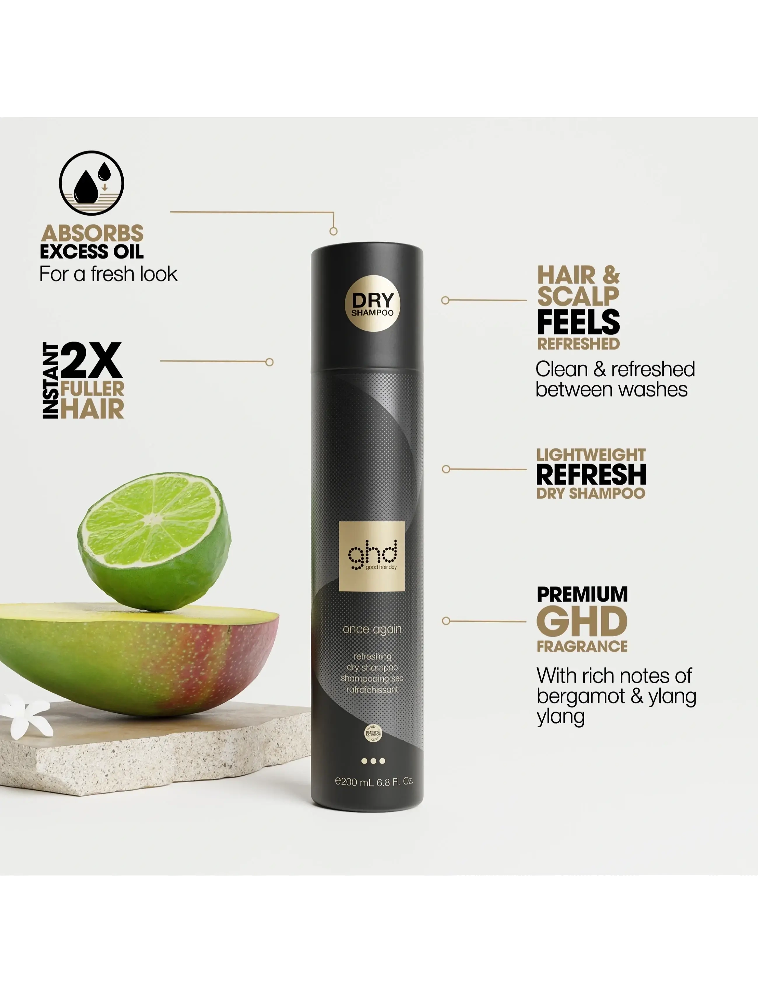 ghd - ghd Once Again - Lightweight Refresh Dry Shampoo 200ml - kuivšampoon - no color - 3