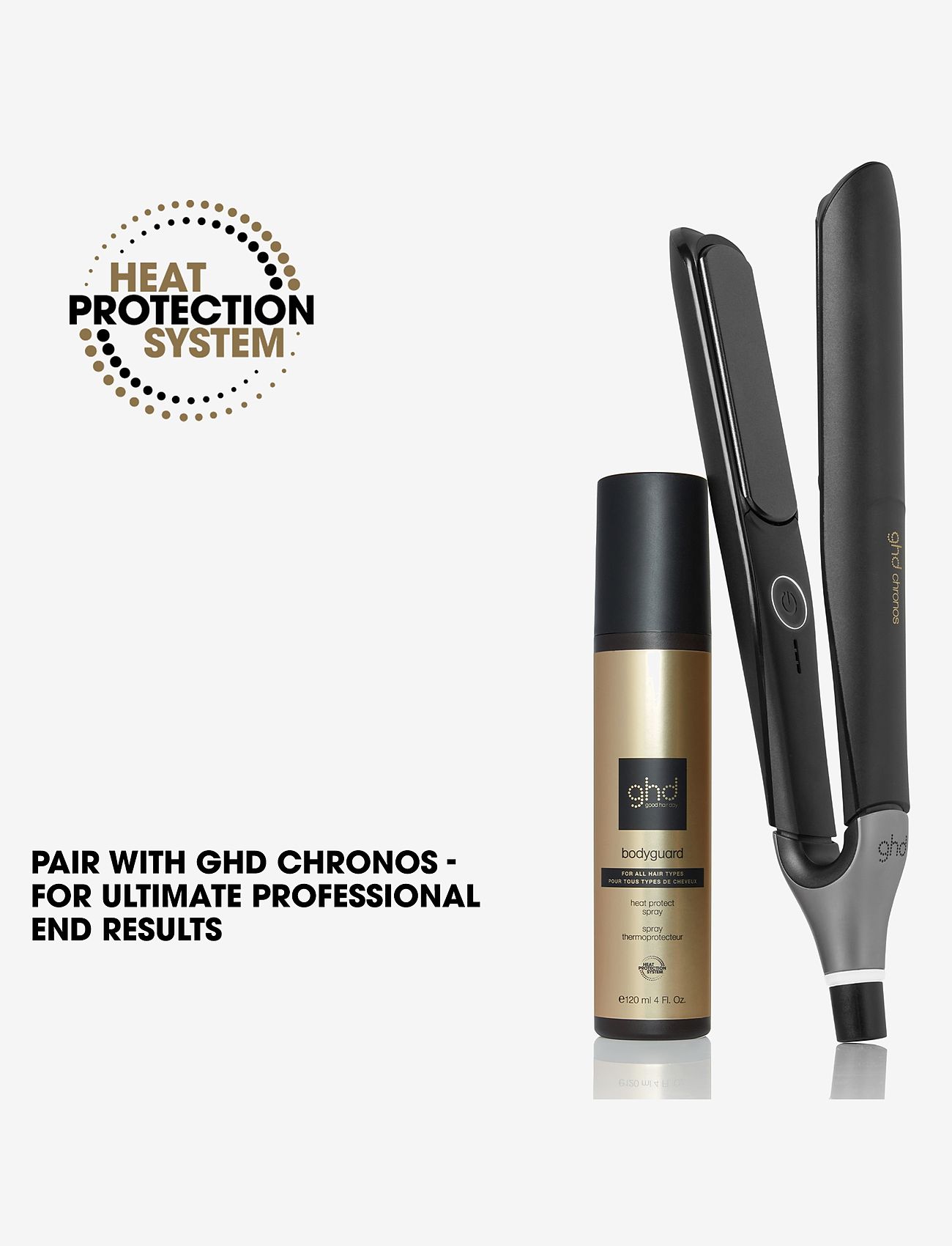 ghd - ghd Bodyguard - Heat Protect Spray 120ml - värmeskydd - no colour - 3