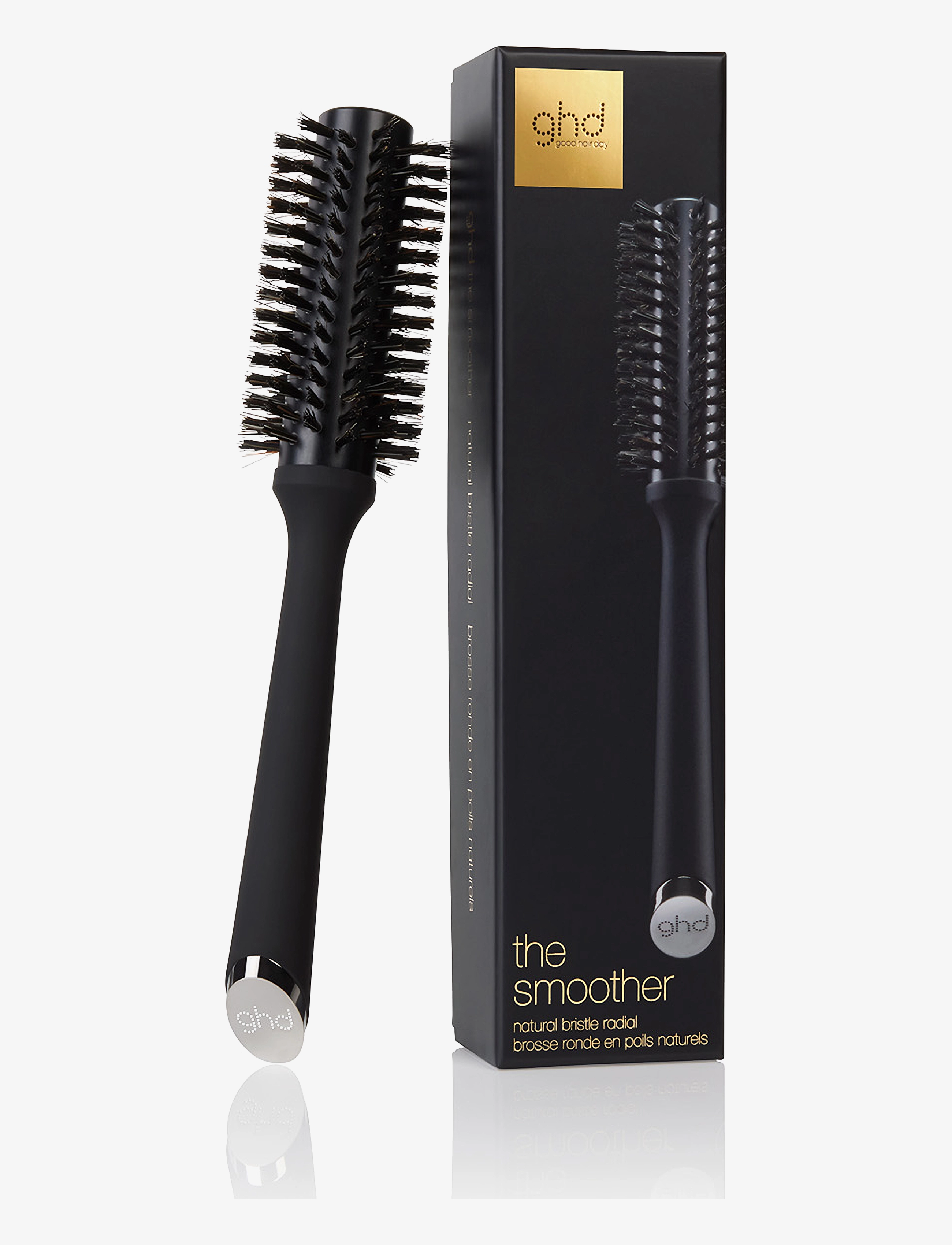 ghd Ghd The Smoother Natural Brush 35Mm, Size 2, One Size, Black, Hårbørster Og Kamme > Rundbørste, Dame