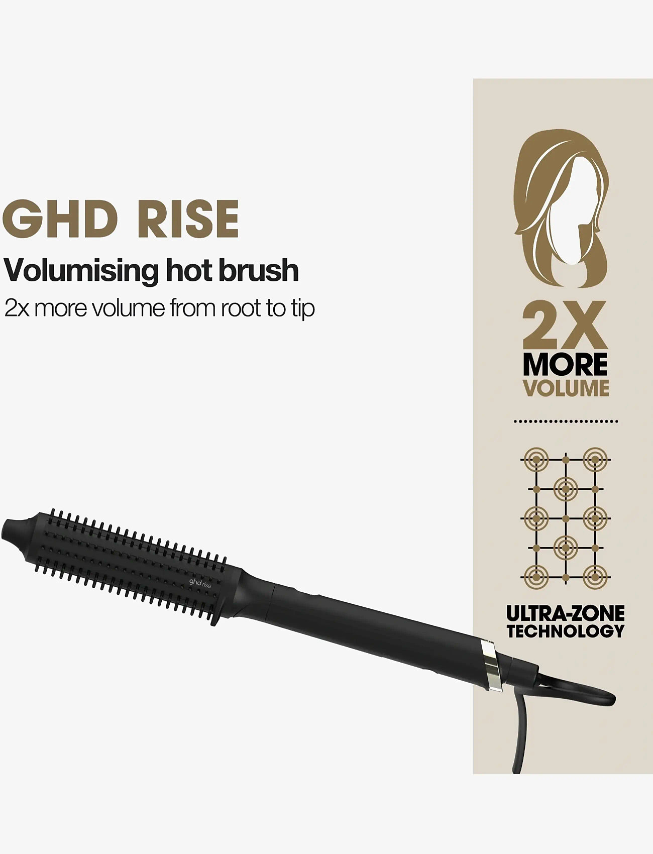 ghd - ghd Rise - Volumising Hot Brush - matu fēni - black - 3