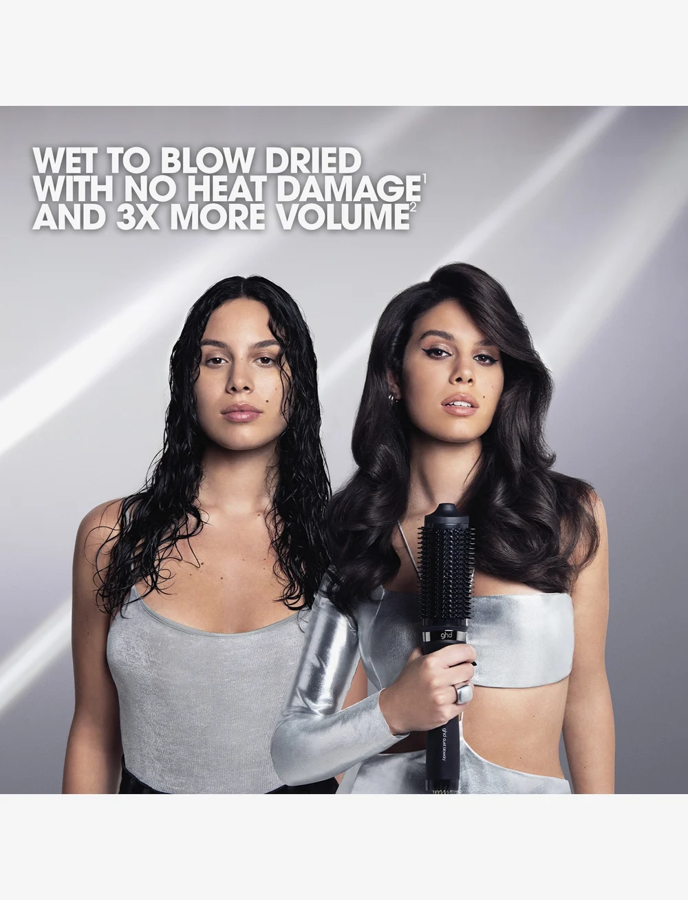 ghd - ghd Duet Blow Dry - 2-in-1 Hair Dryer Brush White - föönharjad - white - 2