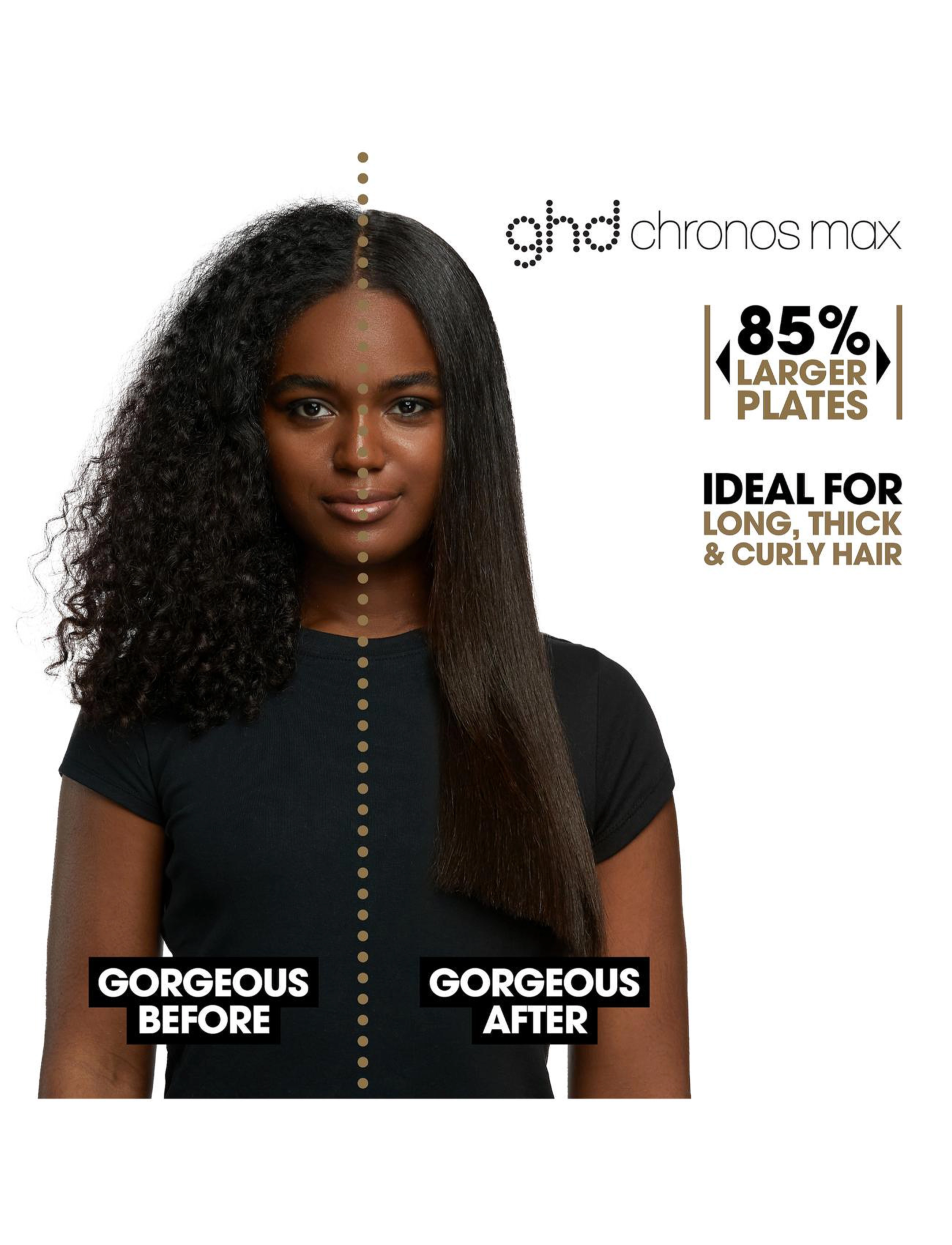 ghd Ghd Chronos Max - Wide Plate Hair Straightener Black, One Size, Black, Værktøj > Glattejern, Dame