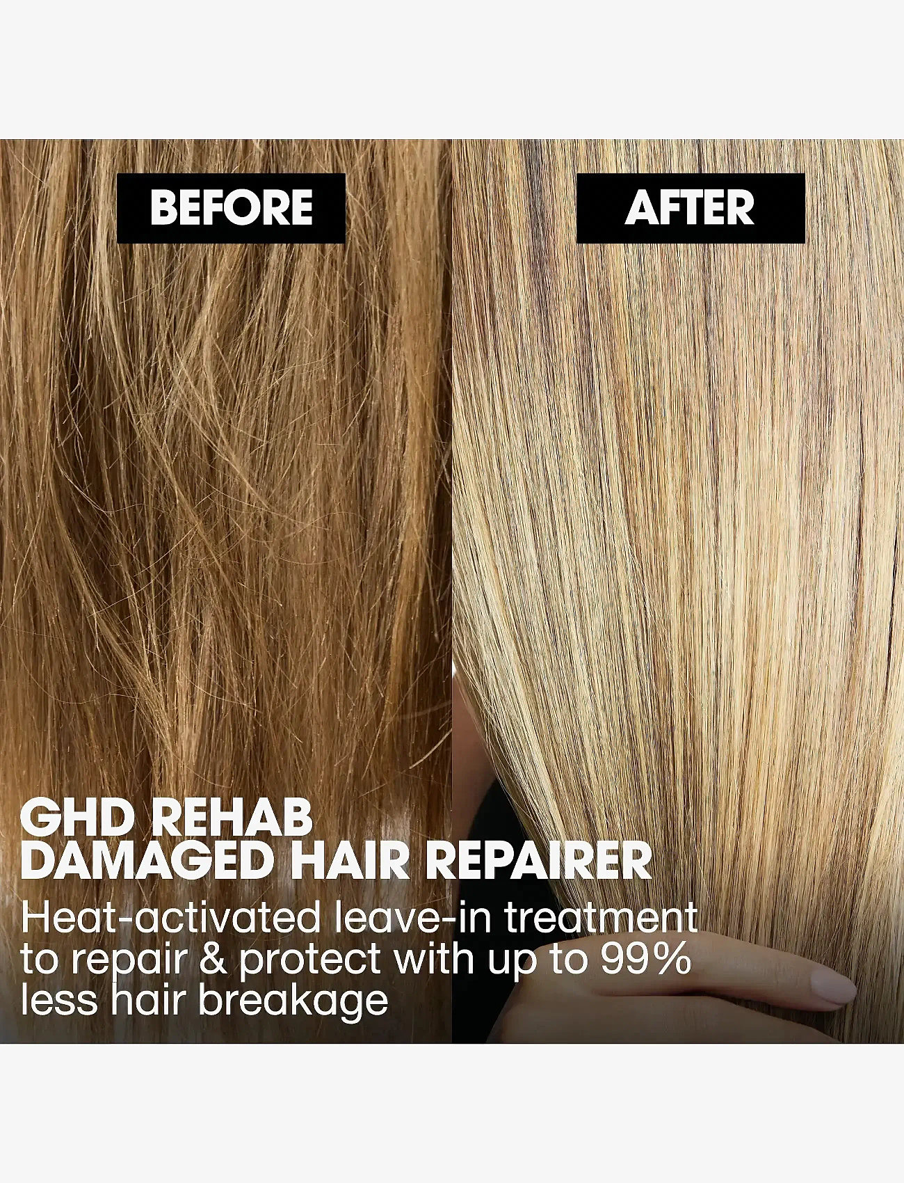 ghd - ghd Rehab - Damaged Hair Repairer 95ml - galvos odos procedūros - no color - 1