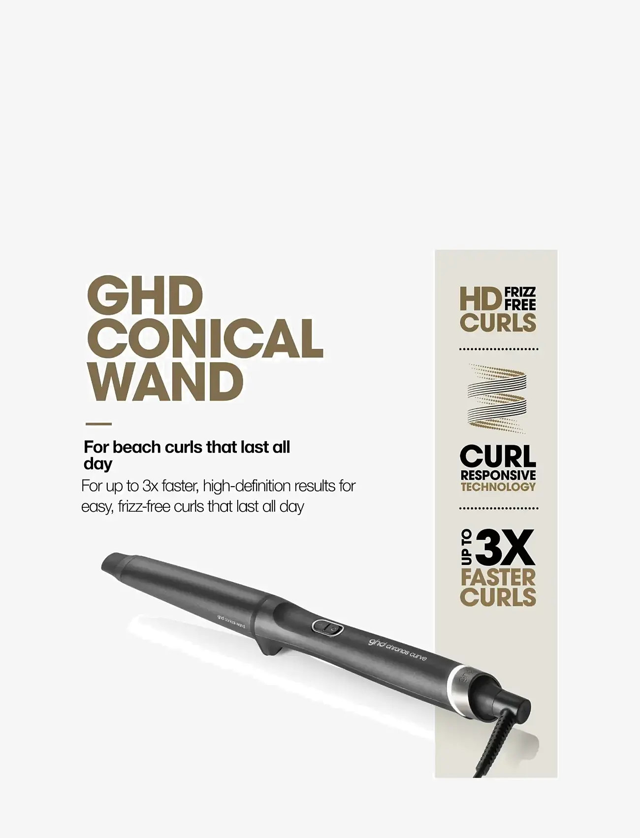 ghd - ghd Chronos Curve Conical Wand - locktång - no color - 2