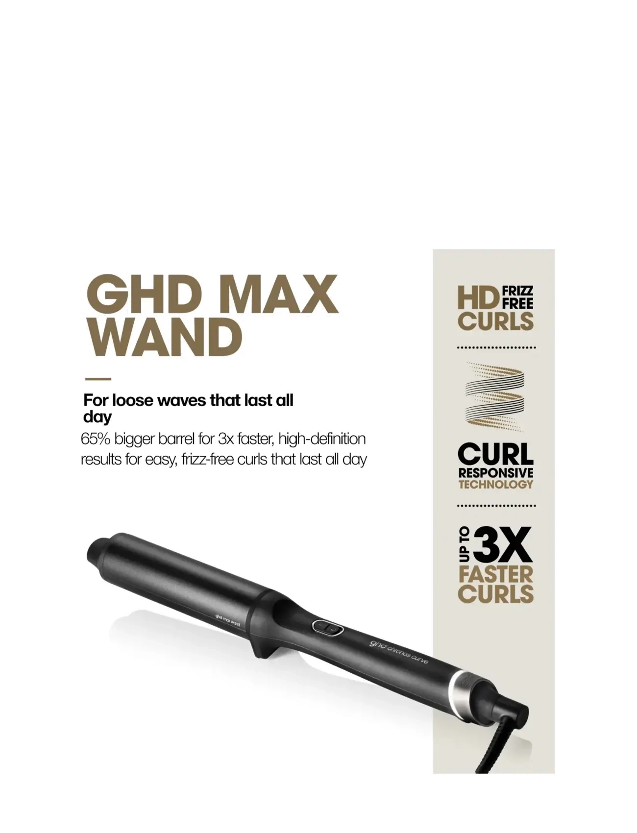 ghd - ghd Chronos Curve Max Wand - hiustenkihartimet - no color - 2