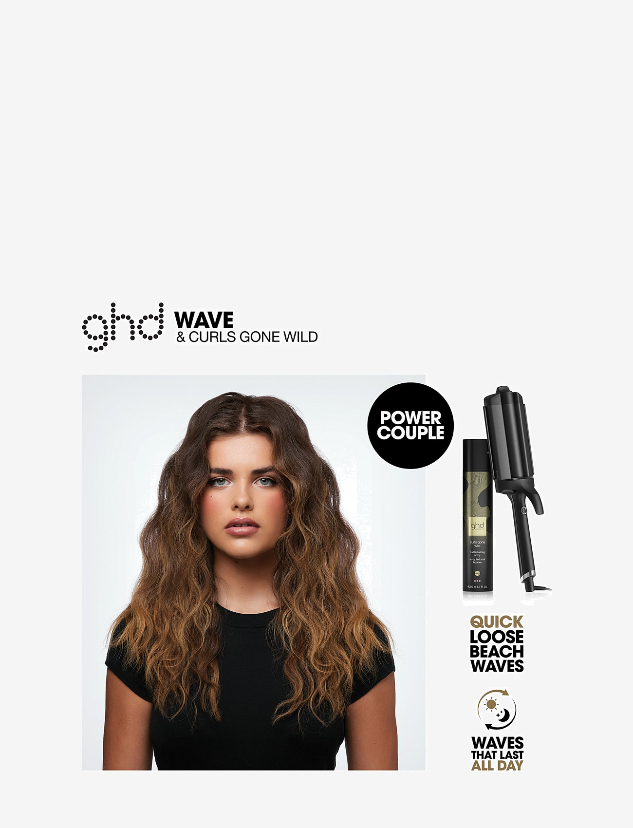 ghd - ghd Curls Gone Wild - Heat Protect Texturing Spray 200 ml - värmeskydd - none - 4
