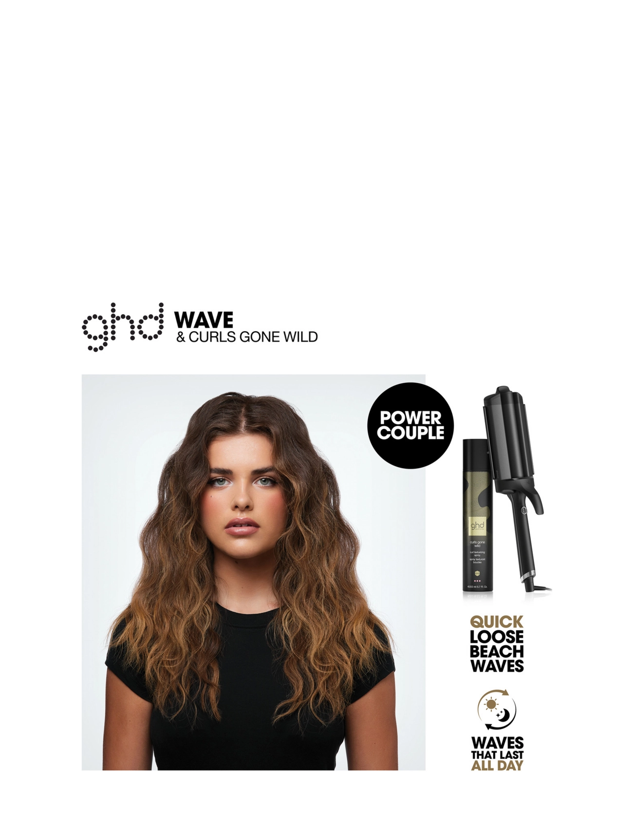ghd - ghd Curls Gone Wild - Heat Protect Texturing Spray 200 ml - värmeskydd - none - 4